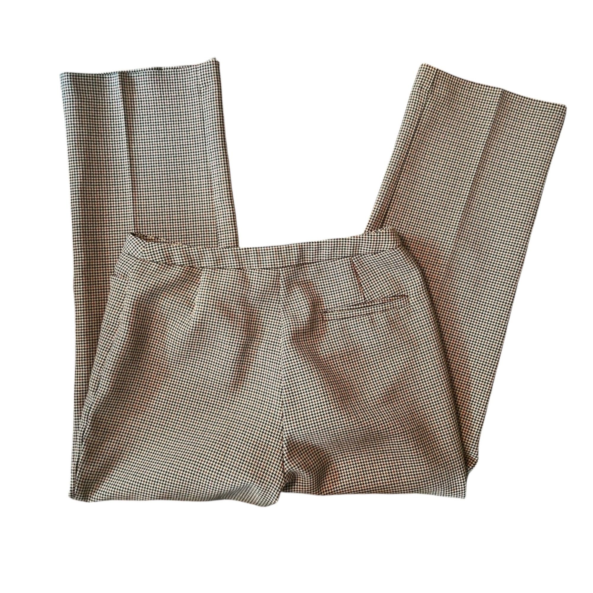 Vintage Vintage New York & Company Dark Academia Brown Trousers 2 Size 26" / US 2 / IT 38 - 2 Thumbnail