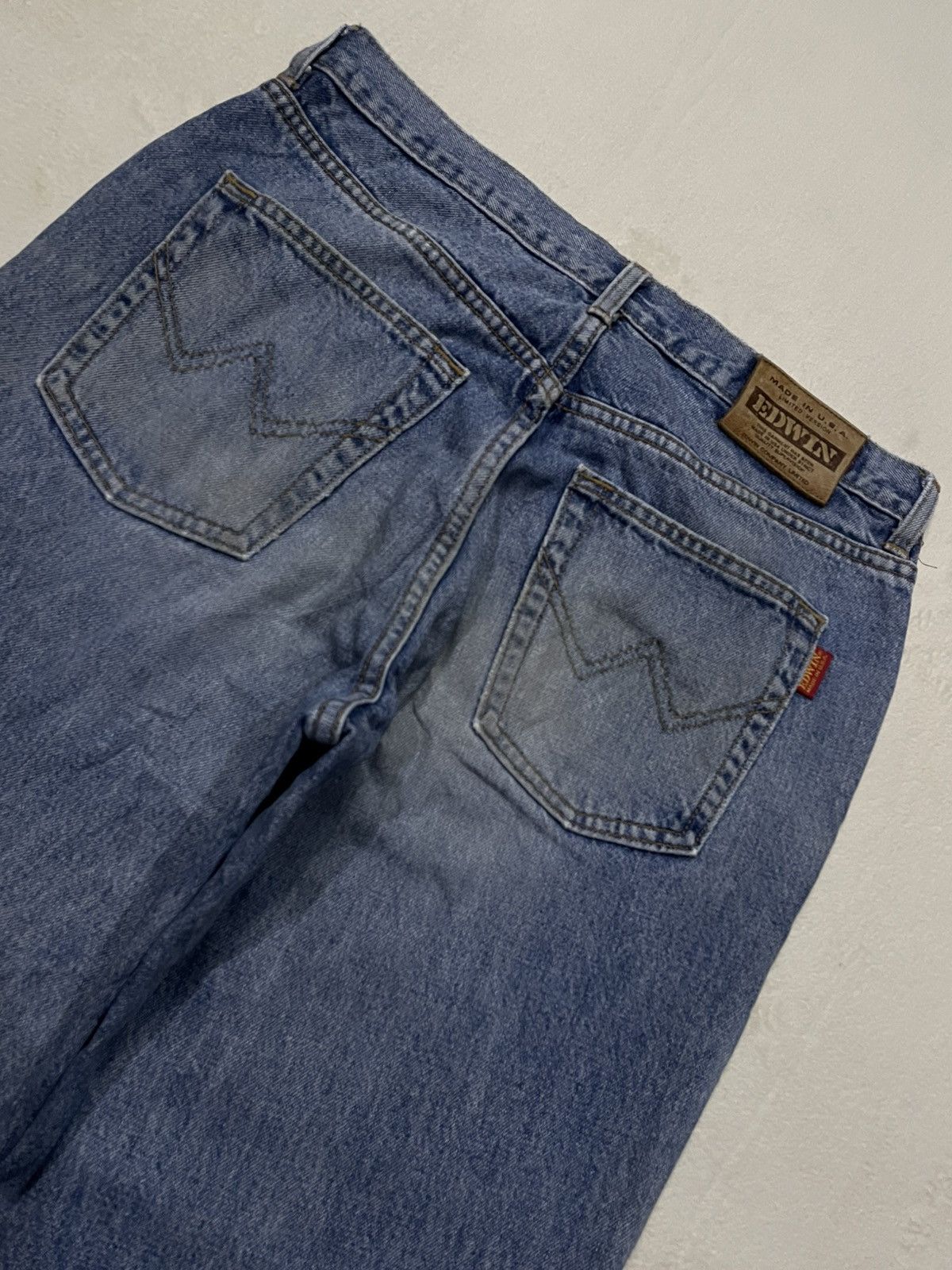 Edwin Vintage EDWIN Baggy Distress Mudwash Denim Jeans Size US 32 / EU 48 - 16 Thumbnail
