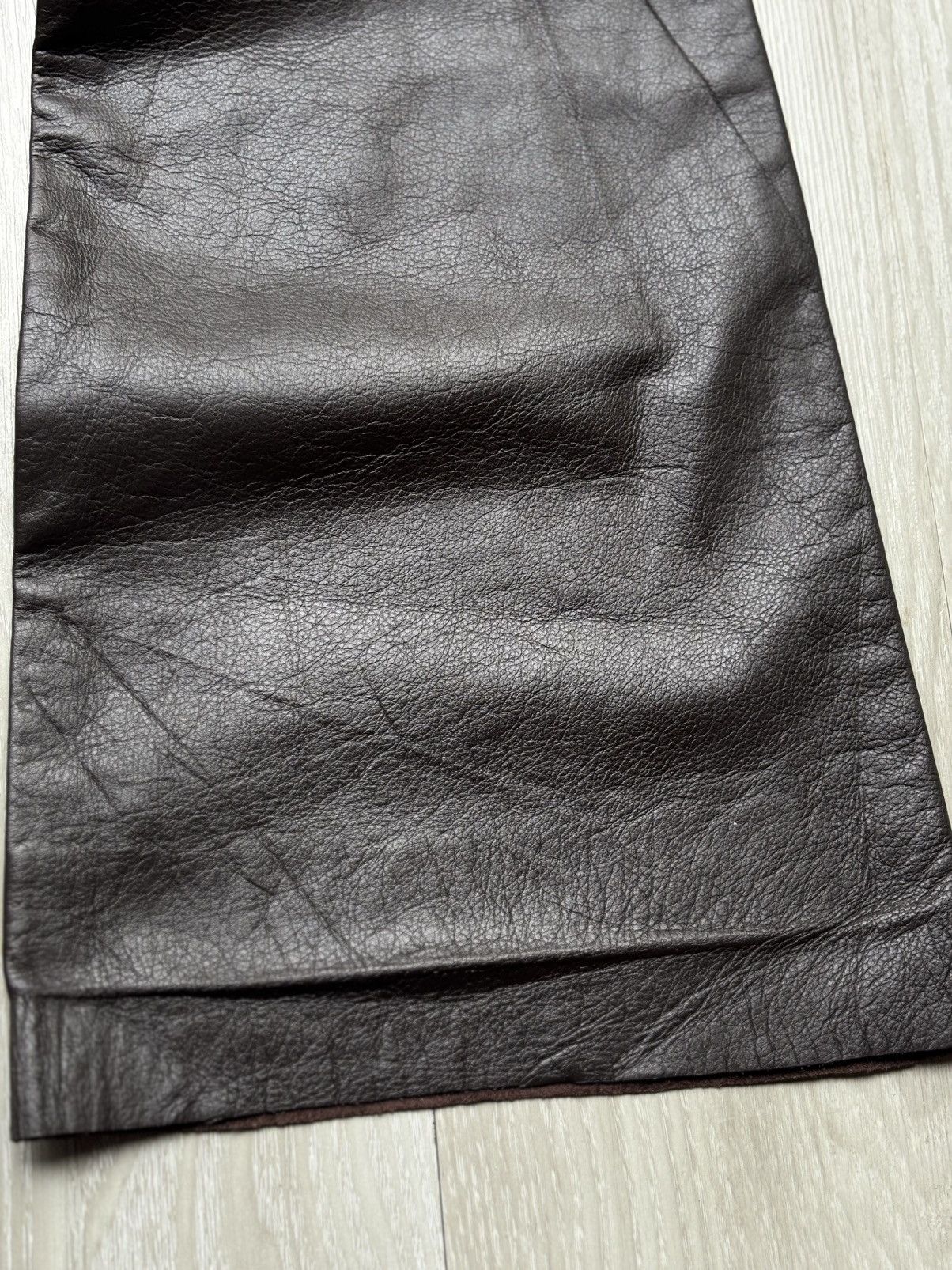 Japanese Brand VERTGARMENTS leather flare pants Size US 26 / EU 42 - 6 Thumbnail