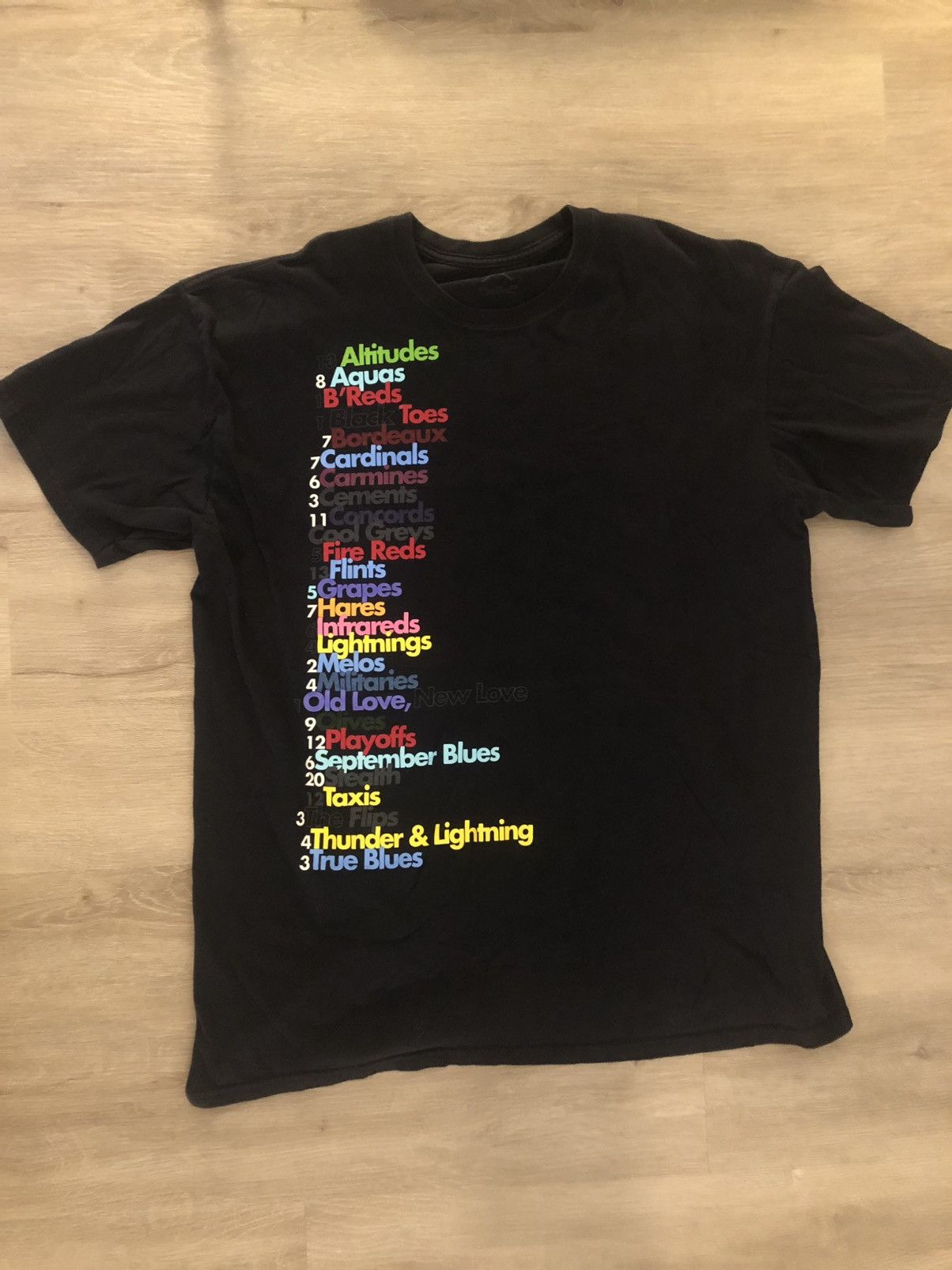 Jordan Brand Jordan Brand “Shoe List” Tshirt Size US XXL / EU 58 / 5 - 1 Thumbnail