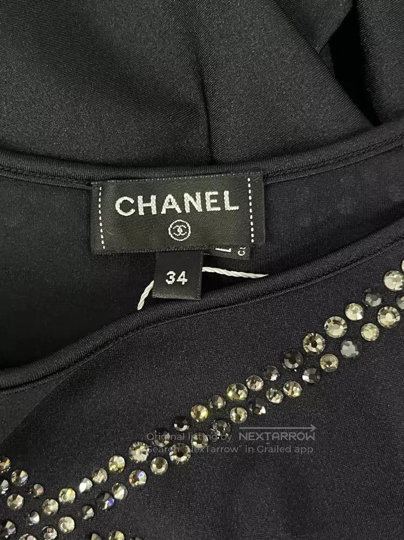 Chanel Chanel Crystal Heart Black Top. Size US M / EU 48-50 / 2 - 4 Thumbnail