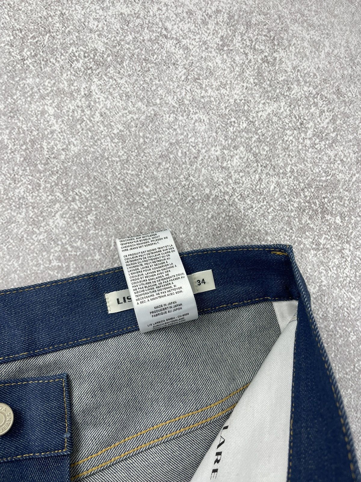 Japanese Brand Lis Lareida Lennox Straight Denim Jeans Japan Style Size 34 Size 34" / US 12 / IT 48 - 8 Thumbnail