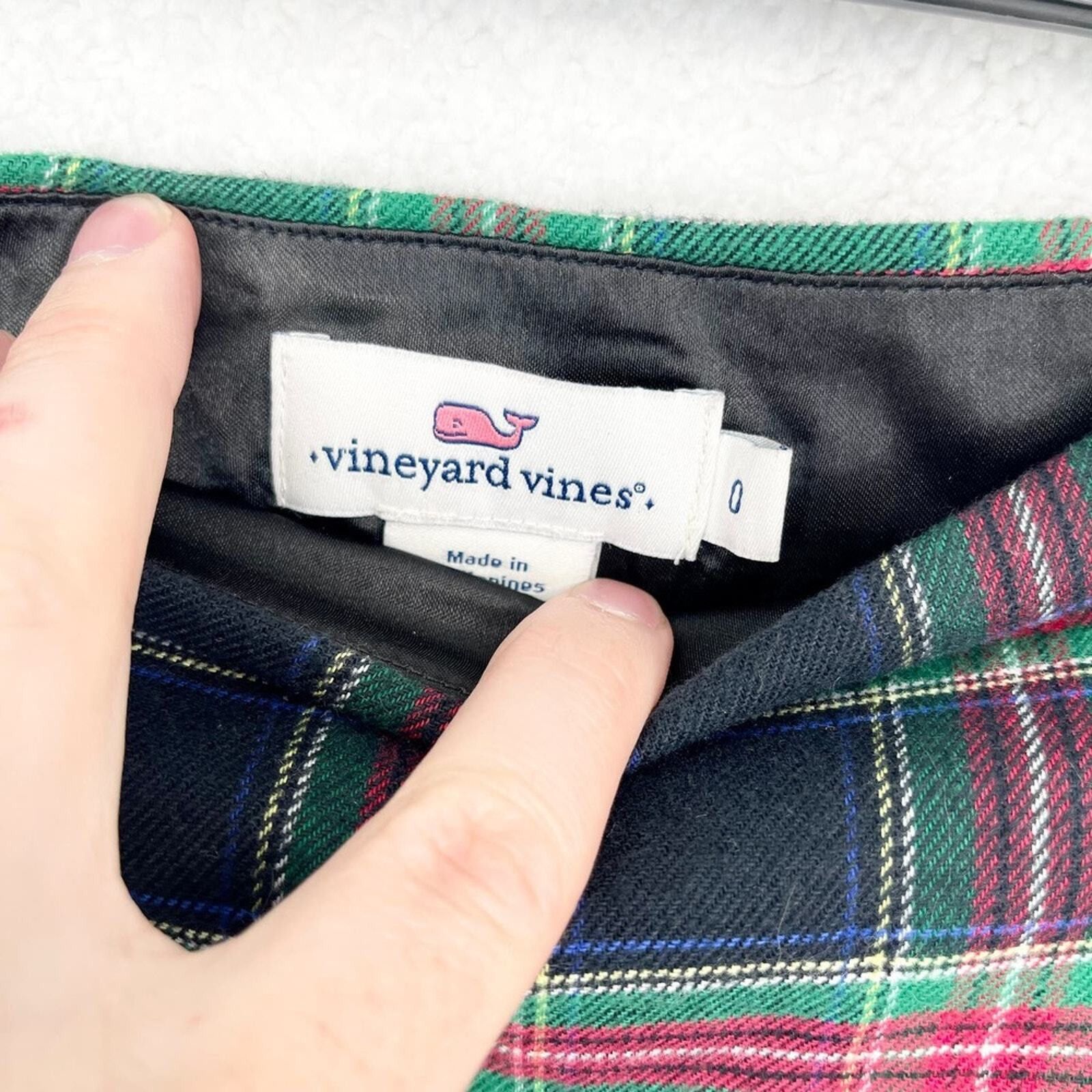 Vineyard Vines Vineyard Vines Flannel Plaid Stamp Mini Pencil Red Skirt 0 Size 25" / US 0 / IT 36 - 2 Thumbnail