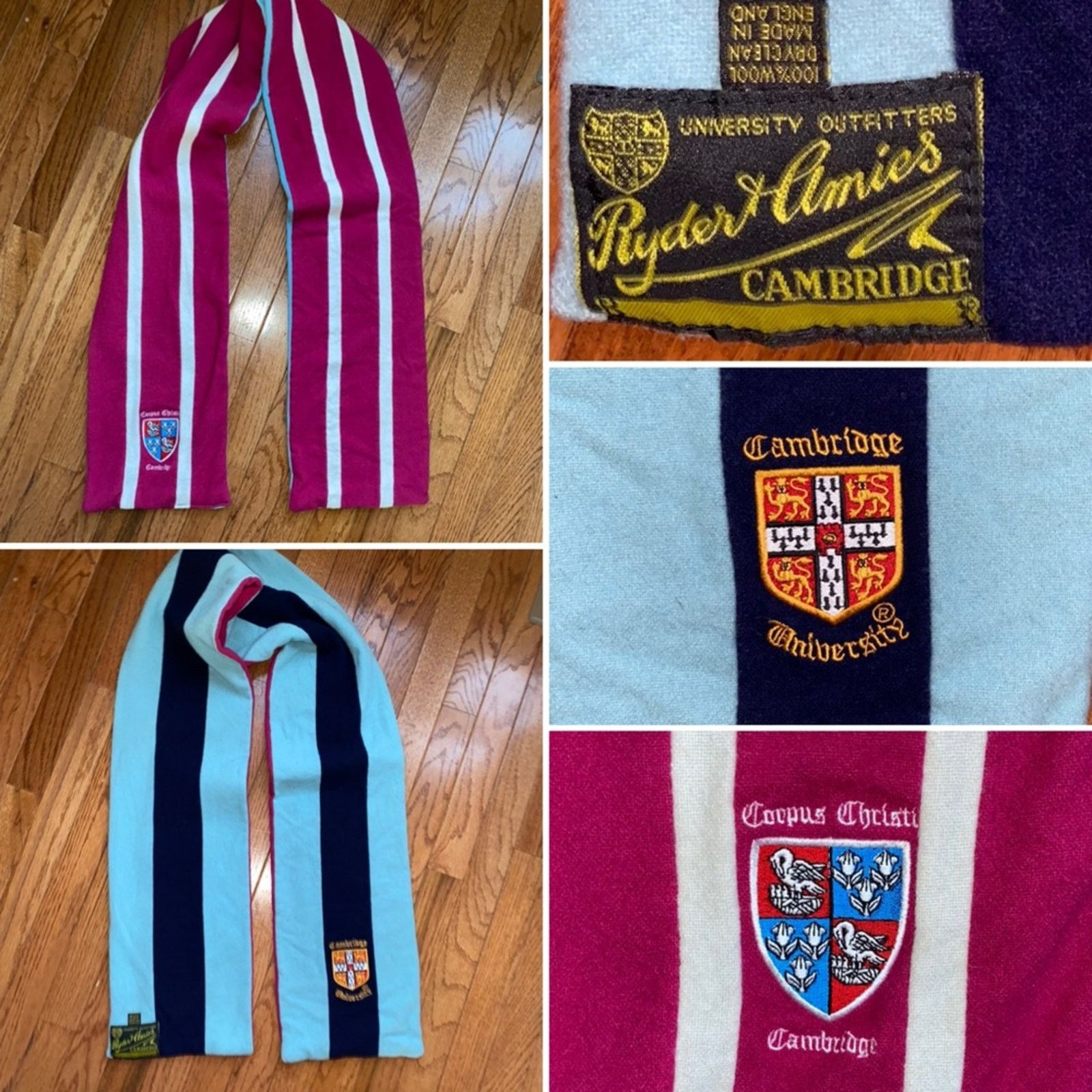 Hardy Amies Vtg Ryder & Amies Cambridge Corpus Christi Wool Scarf Size ONE SIZE - 1 Thumbnail