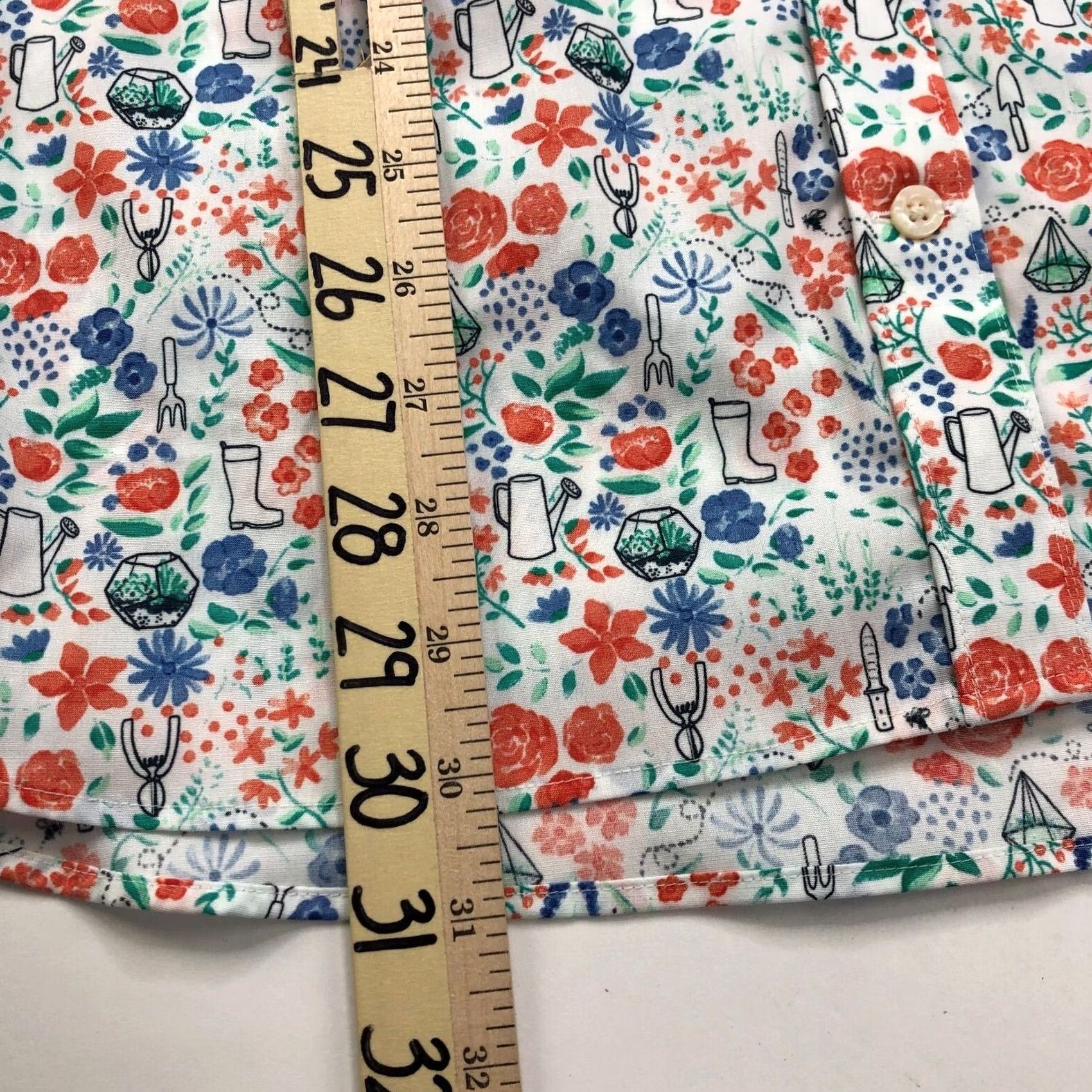 Vintage Duluth Trading Co. Shirt Tunic Small White Floral LS Button-Up Womens Size S / US 4 / IT 40 - 6 Thumbnail