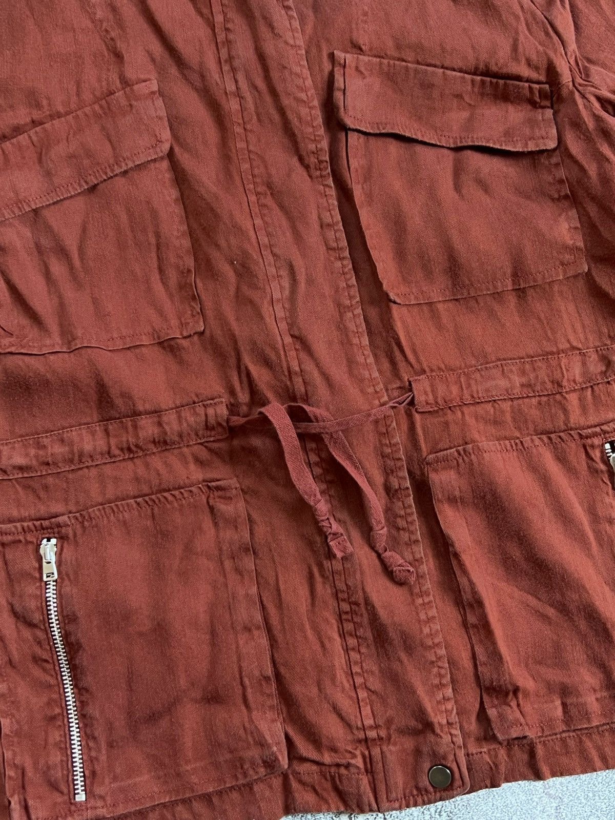 Gerard Darel Gerard Darel Linen Jacket 42 Blazer Lightweight Zip Pocket Size M / US 6-8 / IT 42-44 - 4 Thumbnail