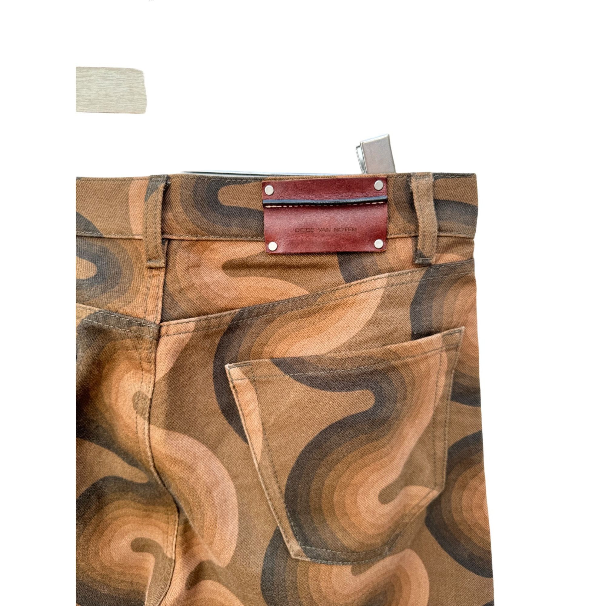 Dries Van Noten X Verner Panton Brown Cotton Wave Pants Size US 30 / EU 46 - 6 Thumbnail
