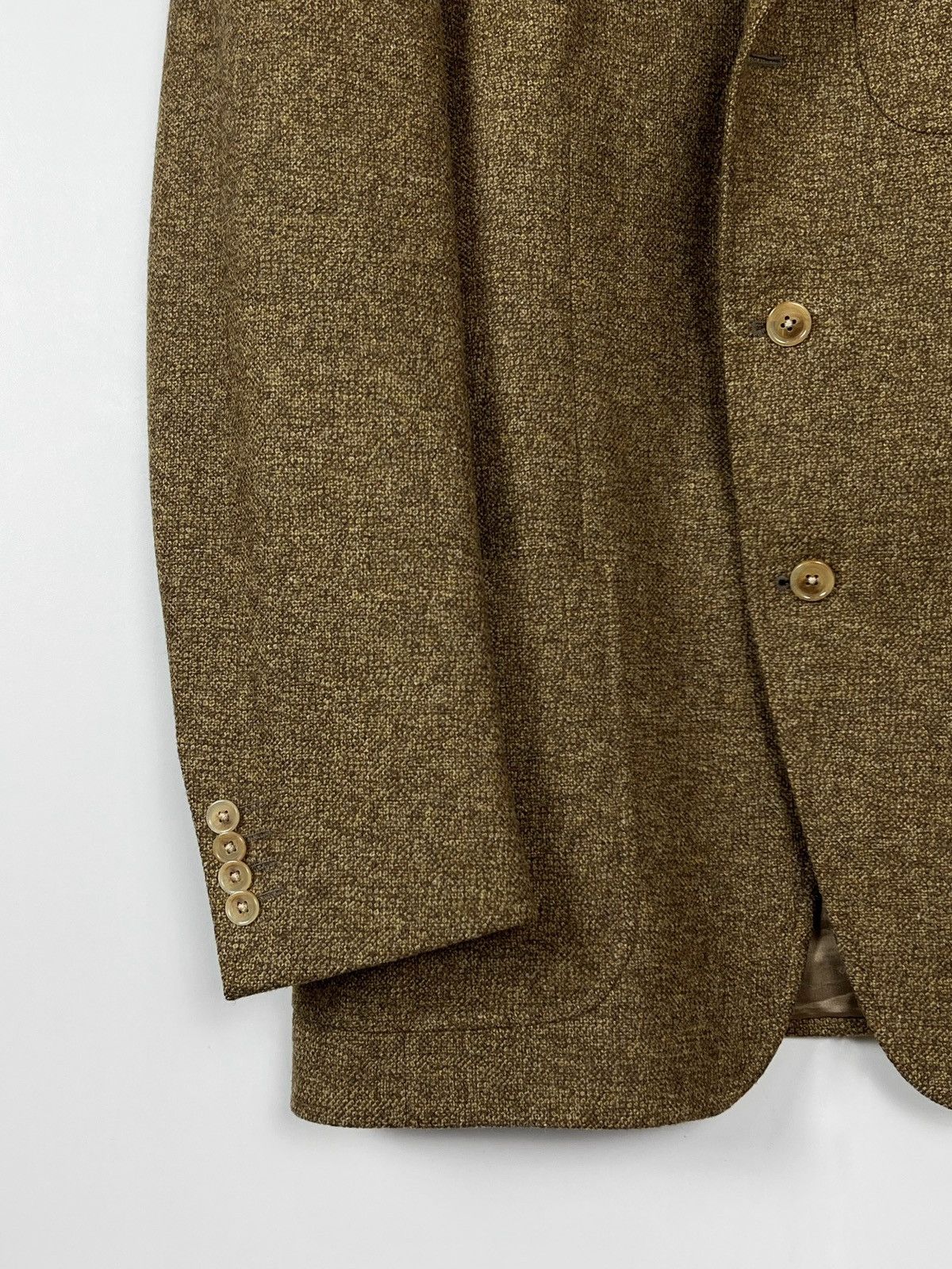 Lardini Lardini Blazer Wool Brown Men’s Size 50 / 7R Tweed Jacket Size 50R - 3 Thumbnail