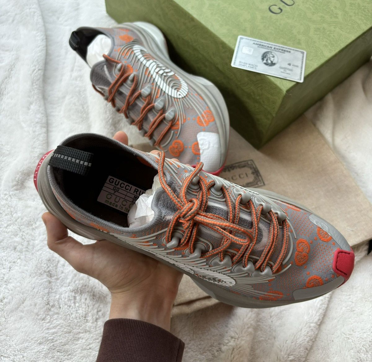 Gucci Gucci Interlock GG Grey/Red/Orange Runners Size US 13 / EU 46 - 6 Thumbnail