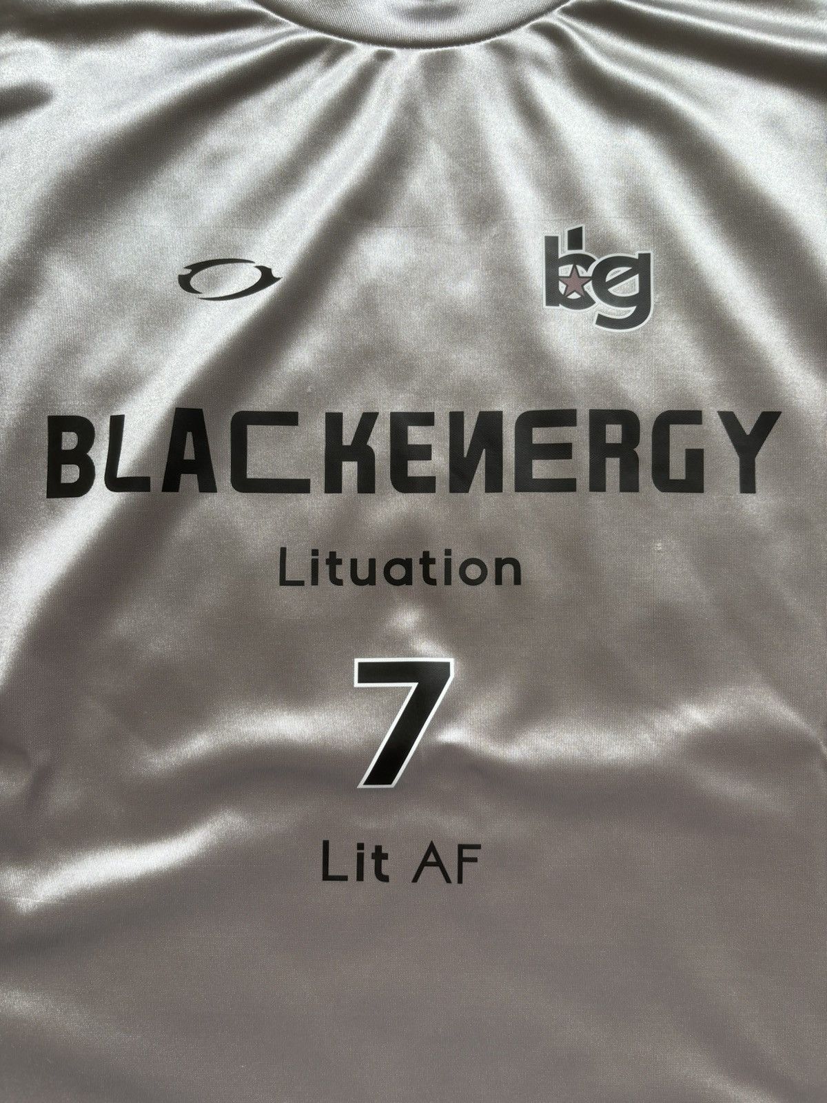 Vintage Vintage satin long sleeves racing jersey black energy Size US M / EU 48-50 / 2 - 8 Thumbnail