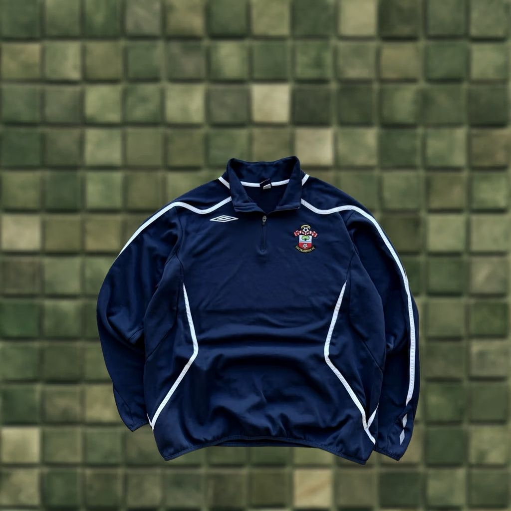 Umbro SOUTHAMPTON UMBRO VINTAGE 2007-08 1/4 ZIP TRACK JACKET FOOTBALL JACKET TRAINING Size US XXL / EU 58 / 5 - 1 Thumbnail