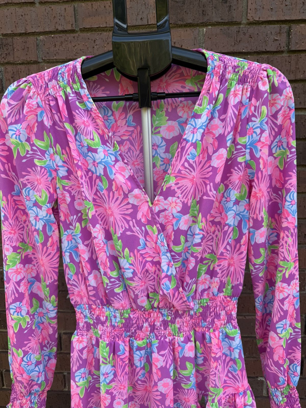 Lilly Pulitzer Lilly Pulitzer Cristiana Stretch Dress Moms The Word Floral Size XS / US 0-2 / IT 36-38 - 2 Thumbnail