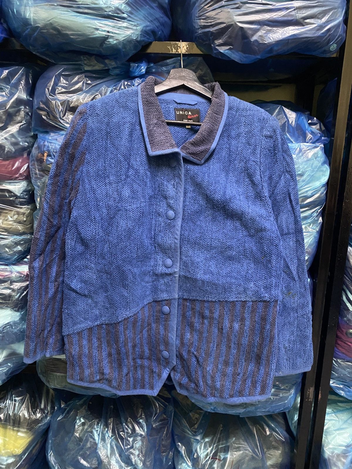 Indigo VINTAGE UNICA FASHION MADE IN FINLAND BLUE INDIGO JACKET Size US M / EU 48-50 / 2 - 1 Thumbnail