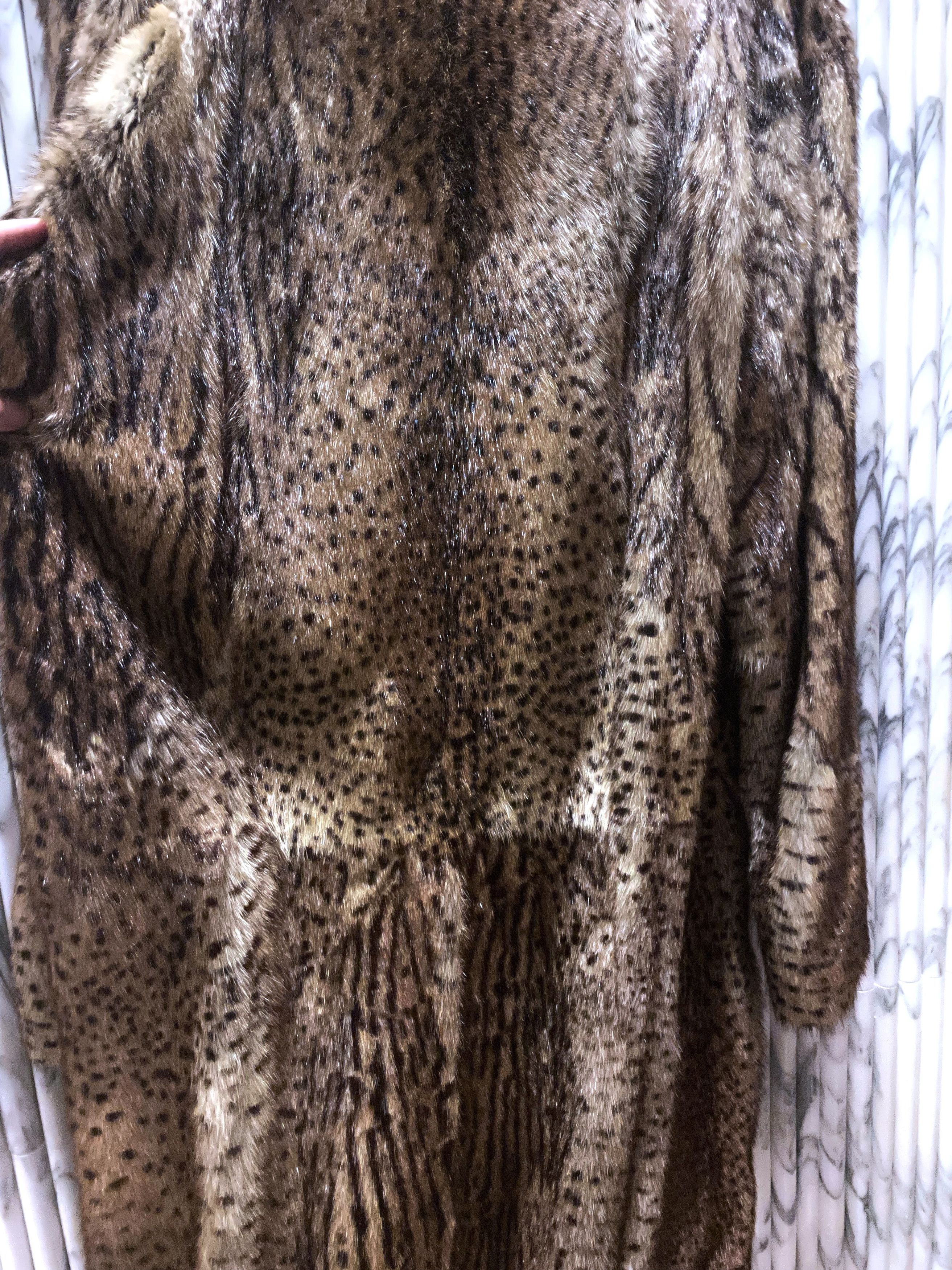 Hedi Slimane × Saint Laurent Paris *HOLY GRAIL* BABYCAT LEOPARD OCELOT MARMOT MINK FUR COAT Size US M / EU 48-50 / 2 - 11 Thumbnail