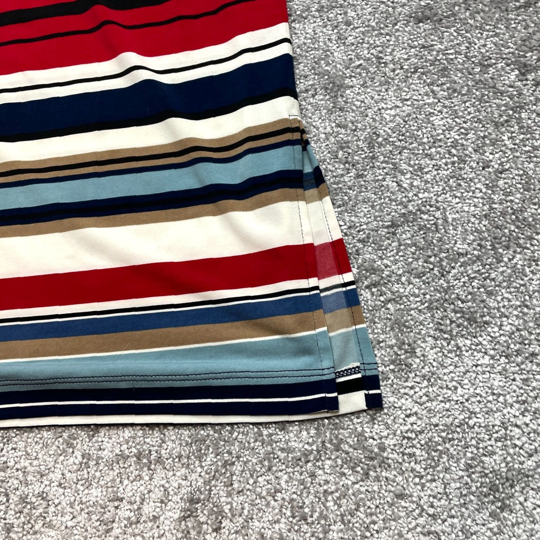 Bcbgmaxazria BCBGMAXAZRIA Skirt Womens S Colorful Striped Stretch Short Slit Size 28" / US 6 / IT 42 - 3 Thumbnail