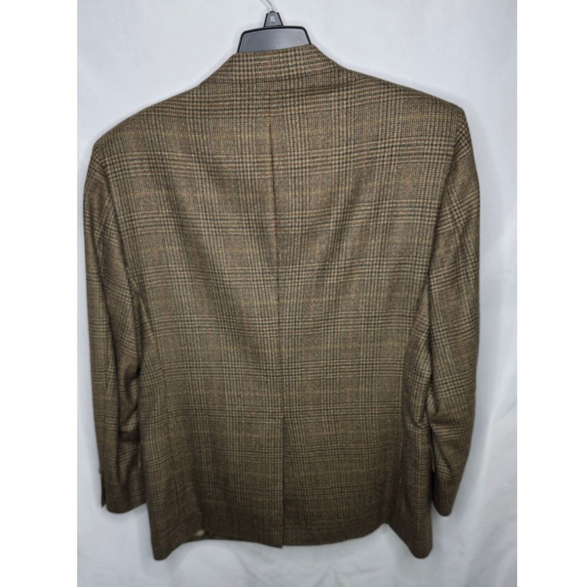 Jos. A. Bank Jos A Bank Glen Check Brown Plaid Men's Lambswool Blazer 46R Size 46R - 2 Thumbnail