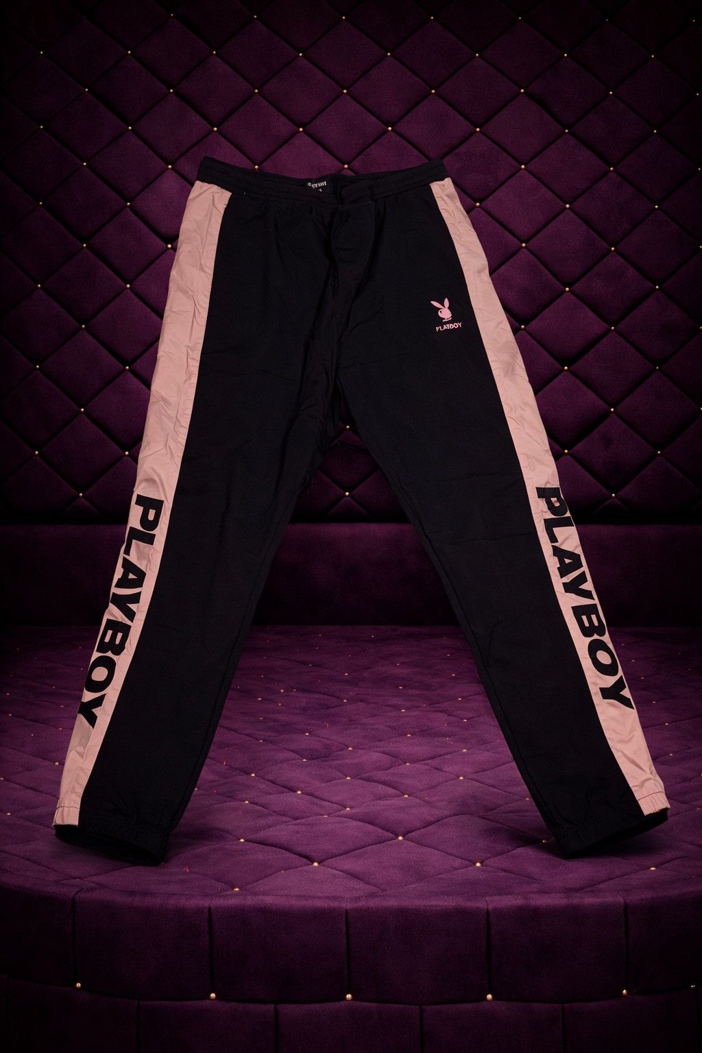 Playboy PLAYBOY BUNNY LOGO SIDE STRIPE FLARE LEG PANTS Size US 32 / EU 48 - 1 Preview