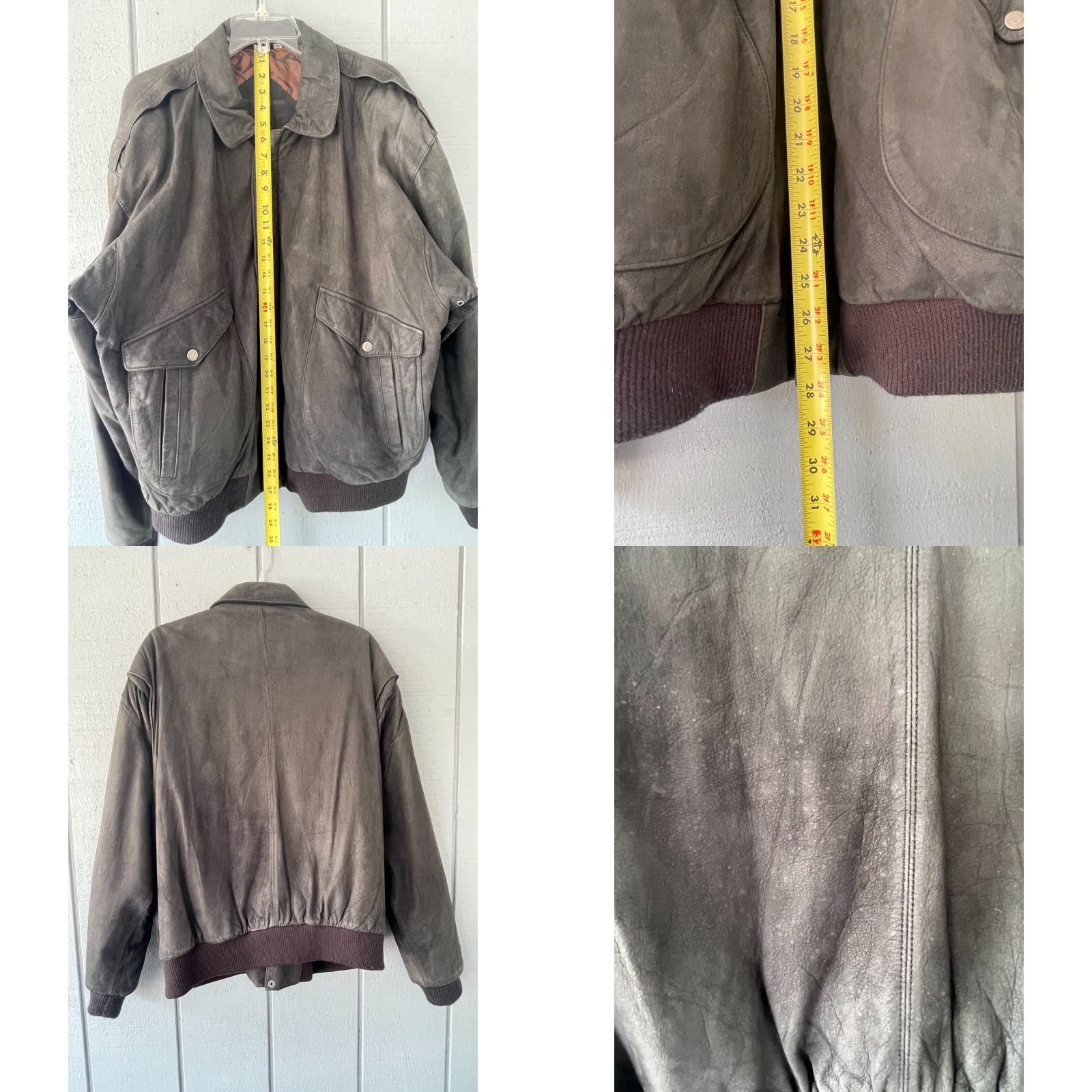 Roundtree & Yorke VINTAGE Roundtree & Yorke Leather Bomber Coat Mens XL Size US XL / EU 56 / 4 - 9 Thumbnail