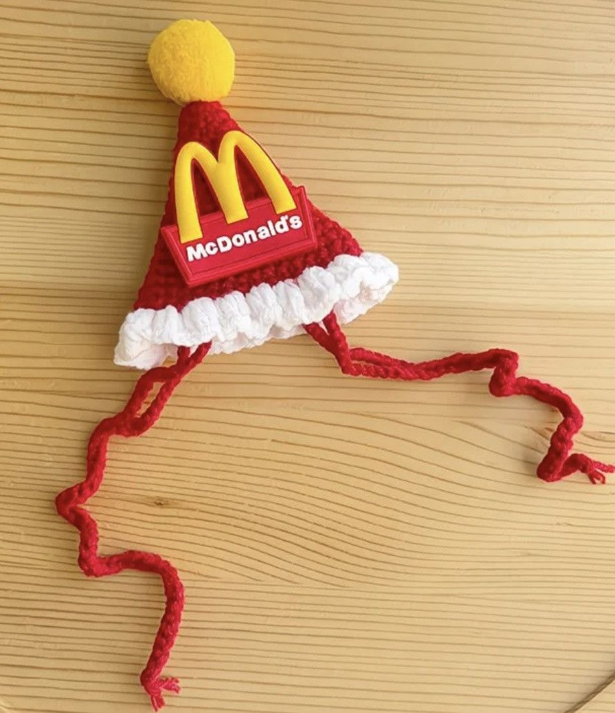 Other Crochet Pet Costume Hat & Scarf McDonald's Style Size ONE SIZE - 3 Thumbnail