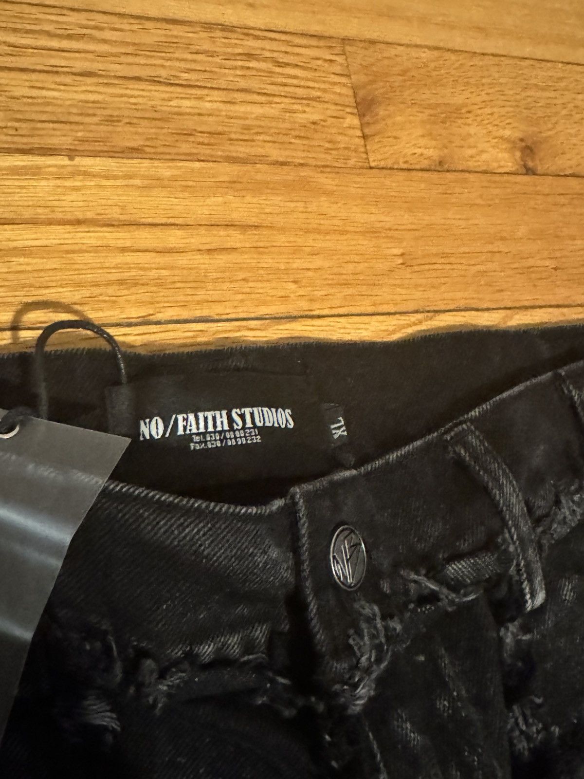 Japanese Brand × No Faith Studios No Faith Studios FLARED DENIM 001 BLACK Size US 34 / EU 50 - 3 Thumbnail
