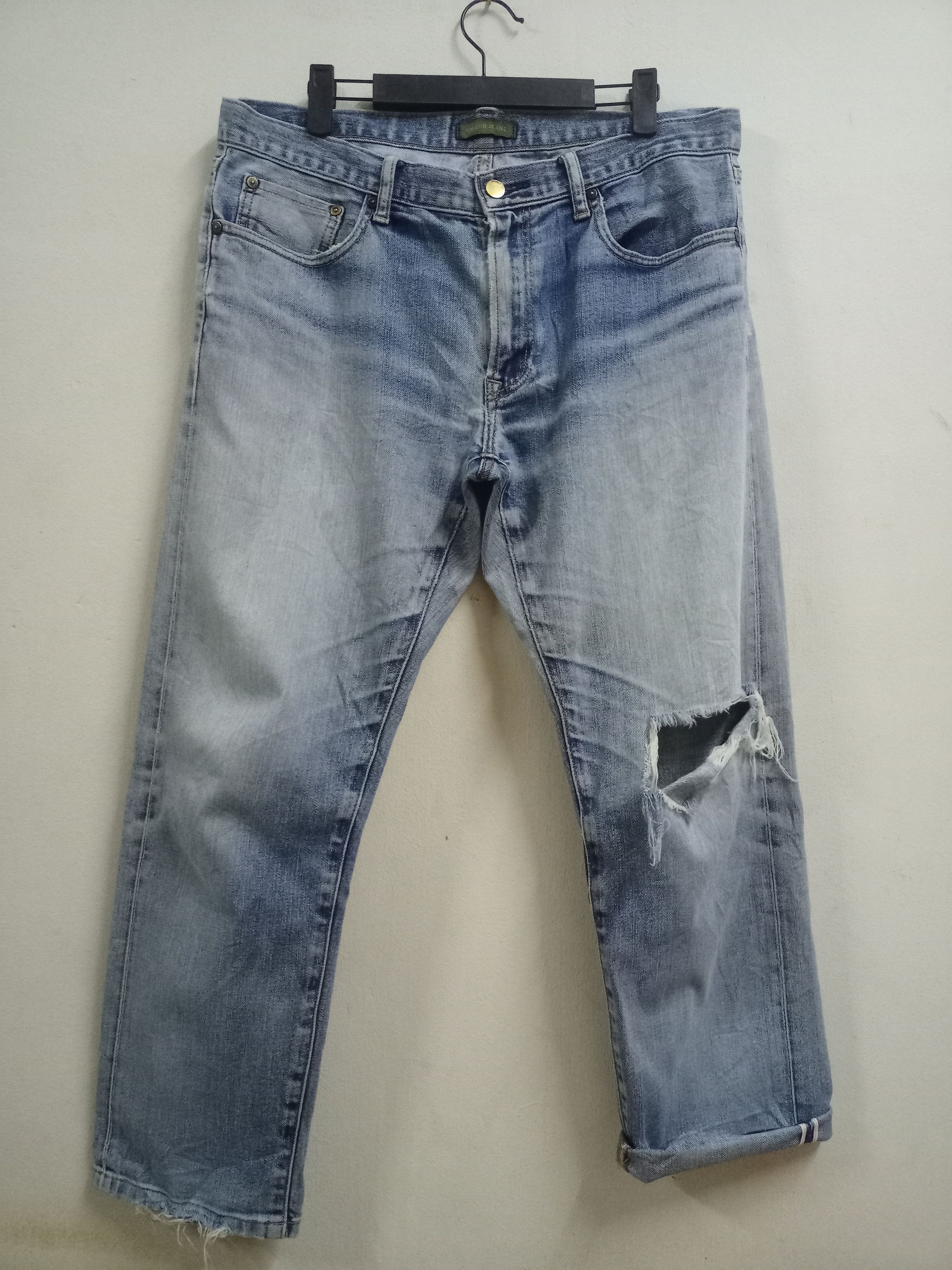 Uniqlo Vintage Japanese Uniqlo Blue Wash Selvedge Jeans Size US 34 / EU 50 - 1 Thumbnail