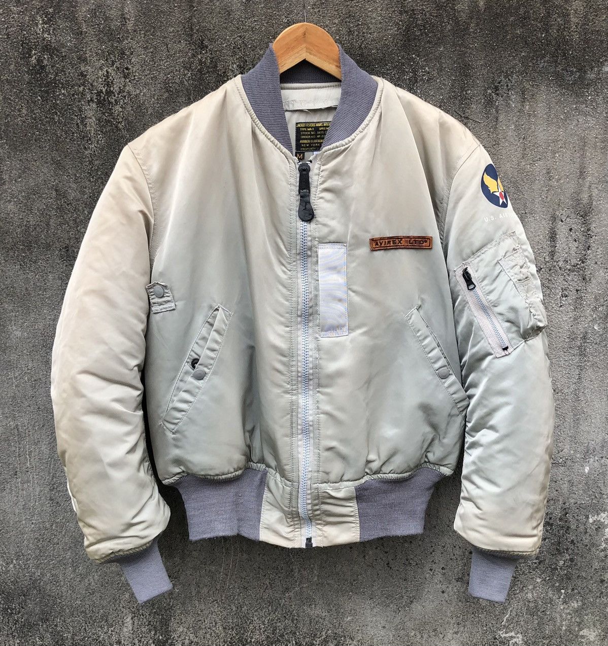 Vintage AVIREX USA 🇺🇸Sun Faded Intermediate Ma1 Bomber Jacket