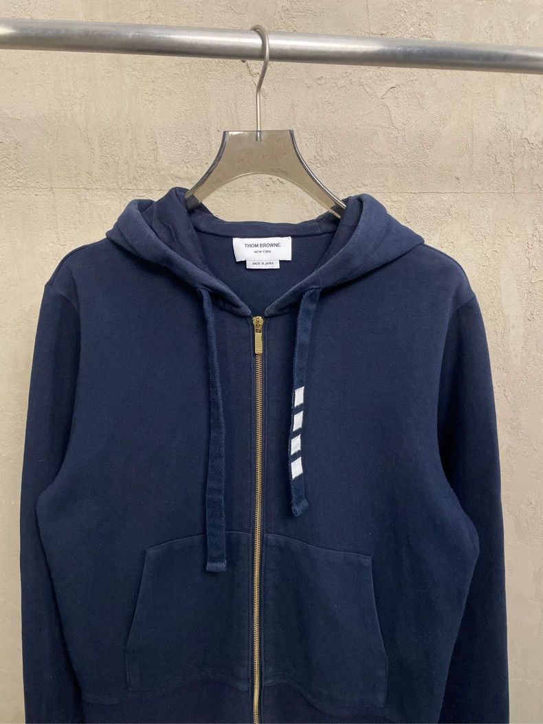 Thom Browne Thom browne Dark blue hat rope four-striped zipper jacket 2 Size US S / EU 44-46 / 1 - 3 Thumbnail