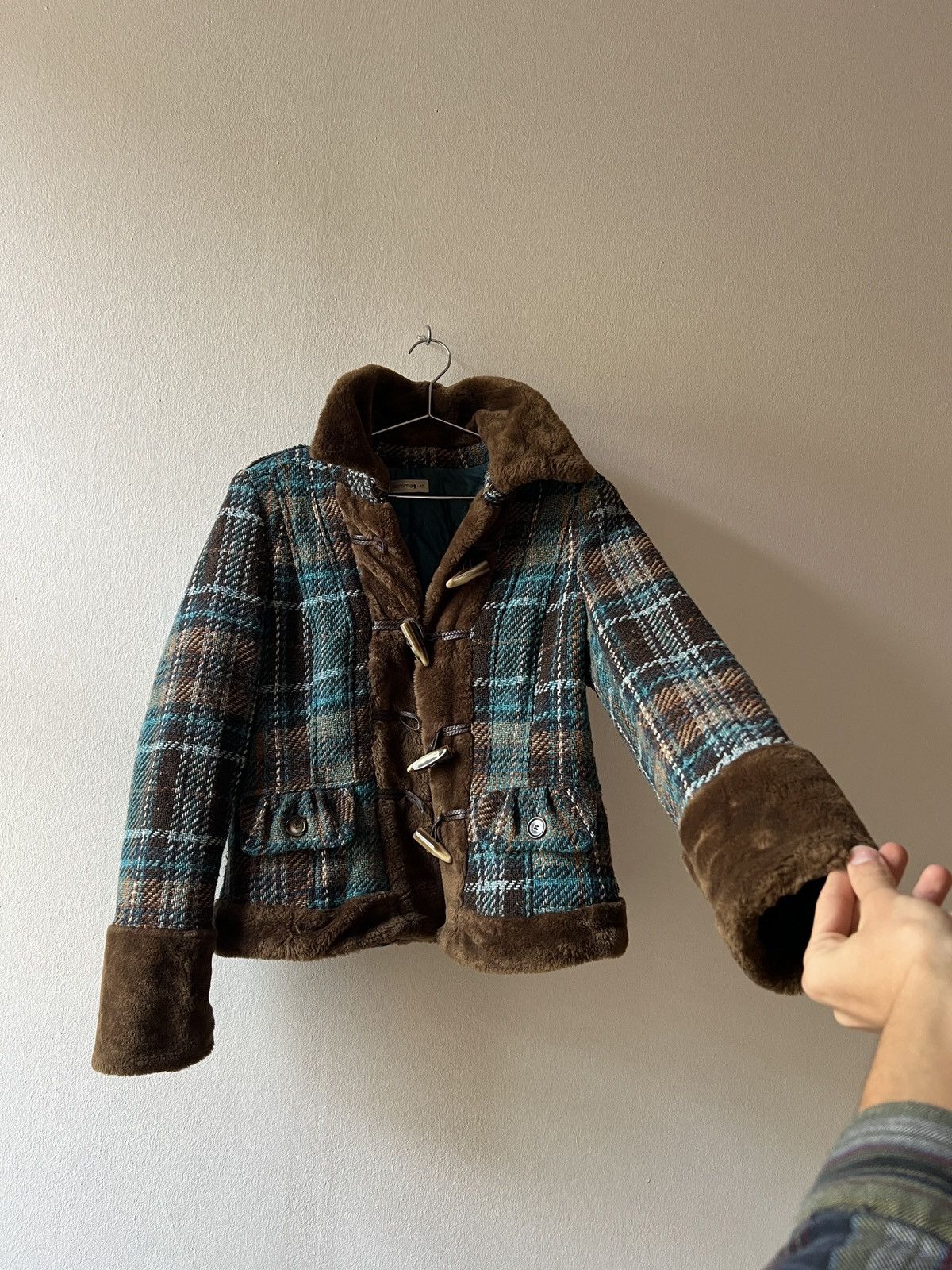 Other Vintage Y2K Knitted Bomber Winter Jacket Size L / US 10 / IT 46 - 1 Thumbnail