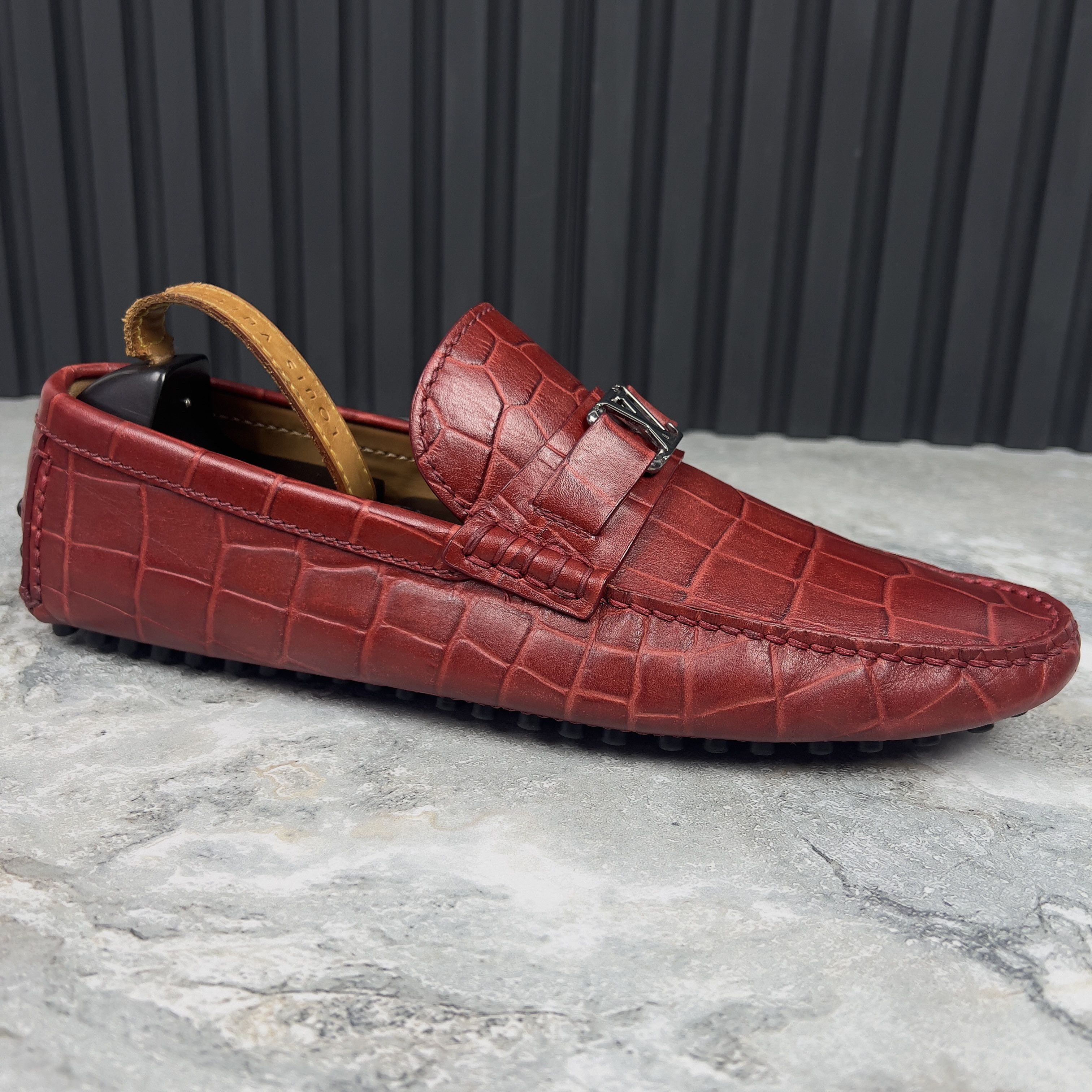 Louis Vuitton Louis Vuitton Hockenheim Moccasin Croco Embossed Leather Size US 9.5 / EU 42-43 - 4 Thumbnail