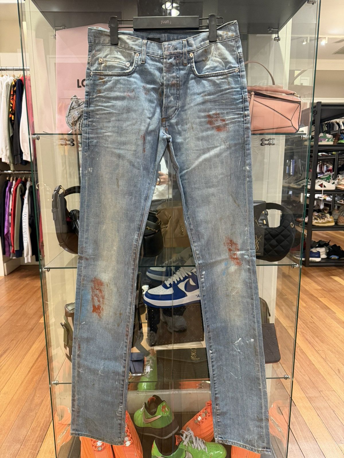 Dior Dior Homme SS10 ‘Wildcat’ Painter Denim Jeans Size US 30 / EU 46 - 1 Thumbnail