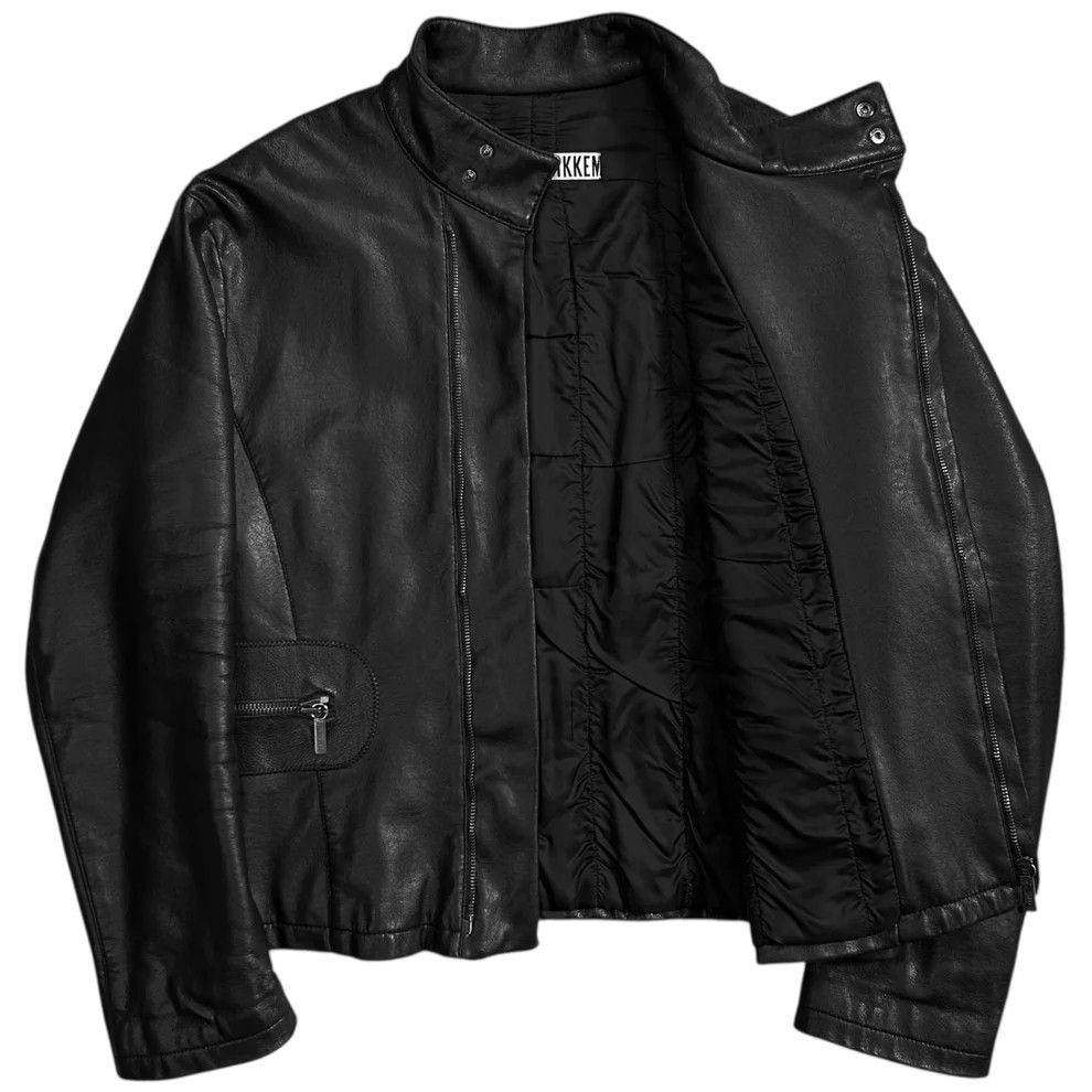 Dirk Bikkembergs Multi Back Zip Vegan Leather Bomber Jacket