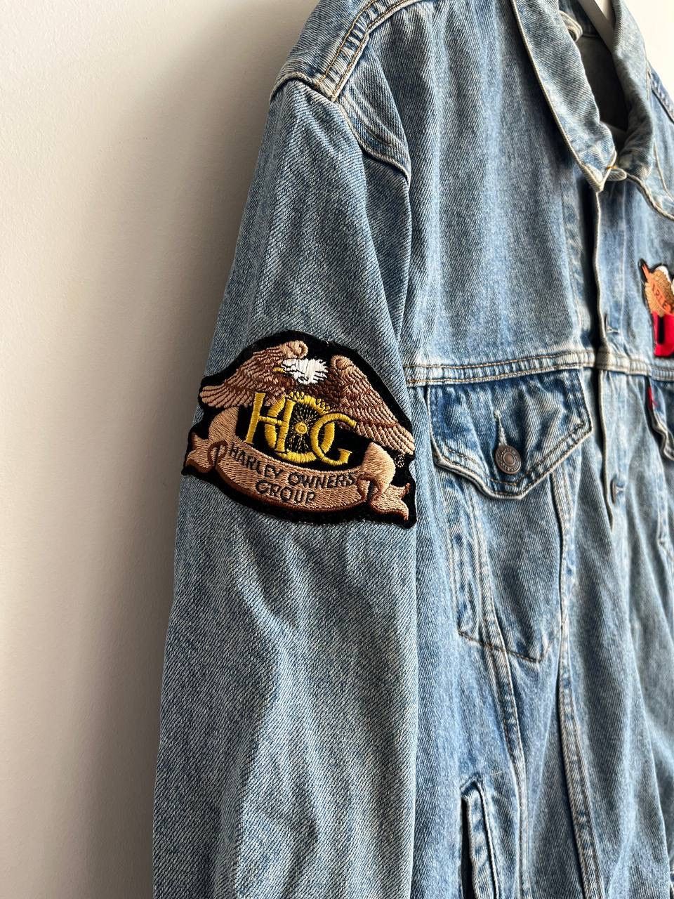 Levi's Vintage Levis Harley Davidson Patched Denim Jacket Size US XXL / EU 58 / 5 - 3 Thumbnail