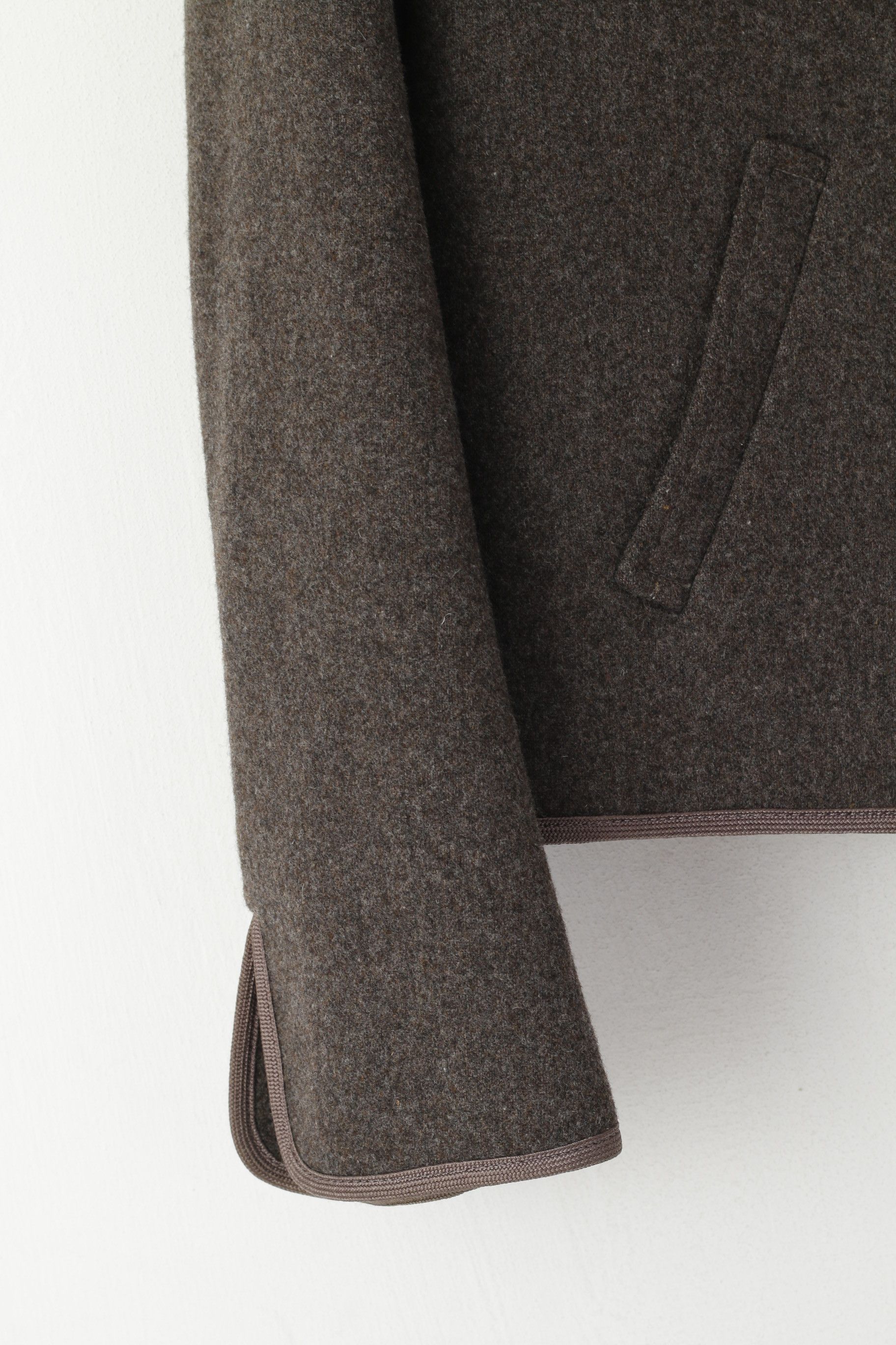 Jaeger Jaeger Women 14 Blazer Grey Wool Vintage Knit 1132 Size M / US 6-8 / IT 42-44 - 6 Thumbnail