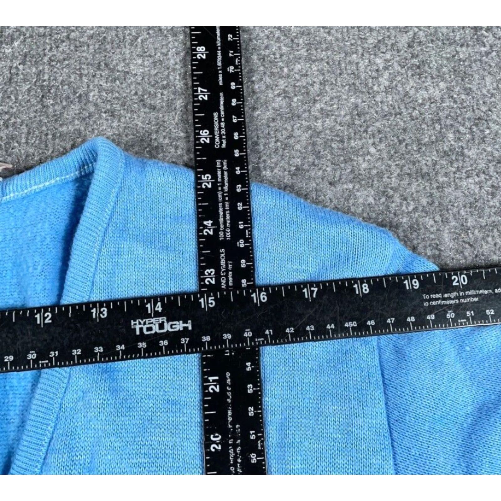 Soffe VTG Soffe V-Neck Sweater Pullover Mens Large Light Blue 80s 90s Preppy Retro Lightweight USA Made Size US L / EU 52-54 / 3 - 6 Thumbnail