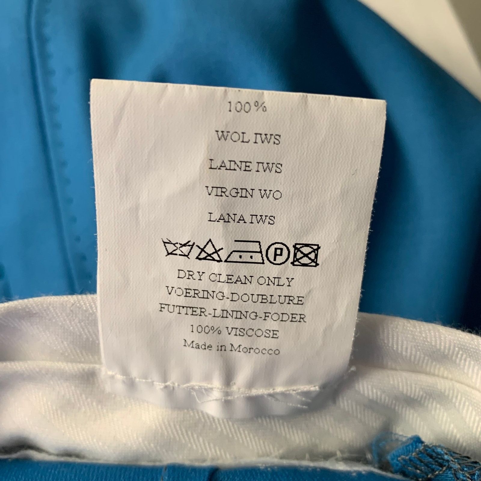 Other KLEIN EPSTEIN & PARKER Blue Solid Wool Shawl Lapel Suit Size 40R - 10 Thumbnail