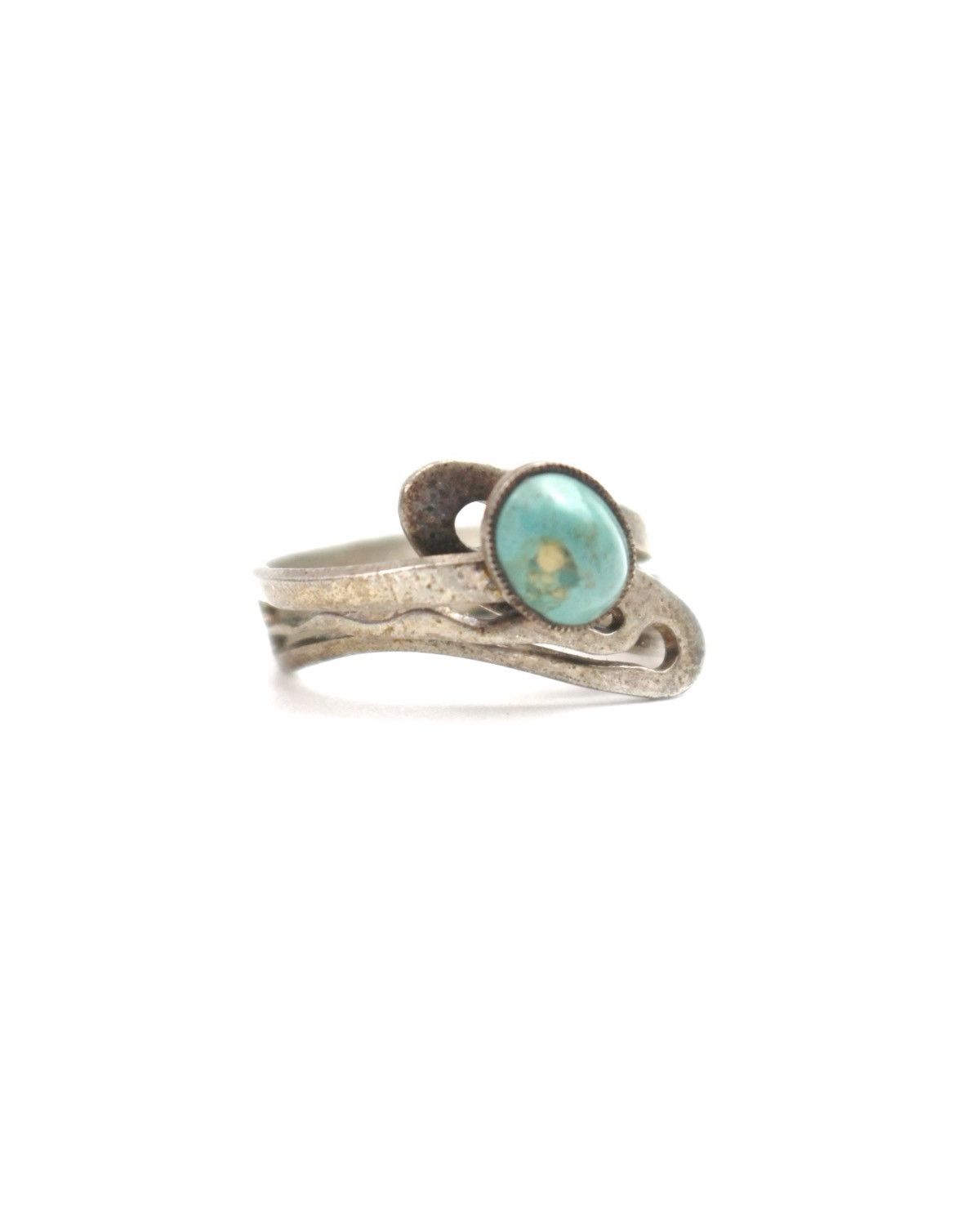 Vintage 2000S JAPANESE MADE TURQUOISE WAVE WRAP RING Size ONE SIZE - 3 Thumbnail