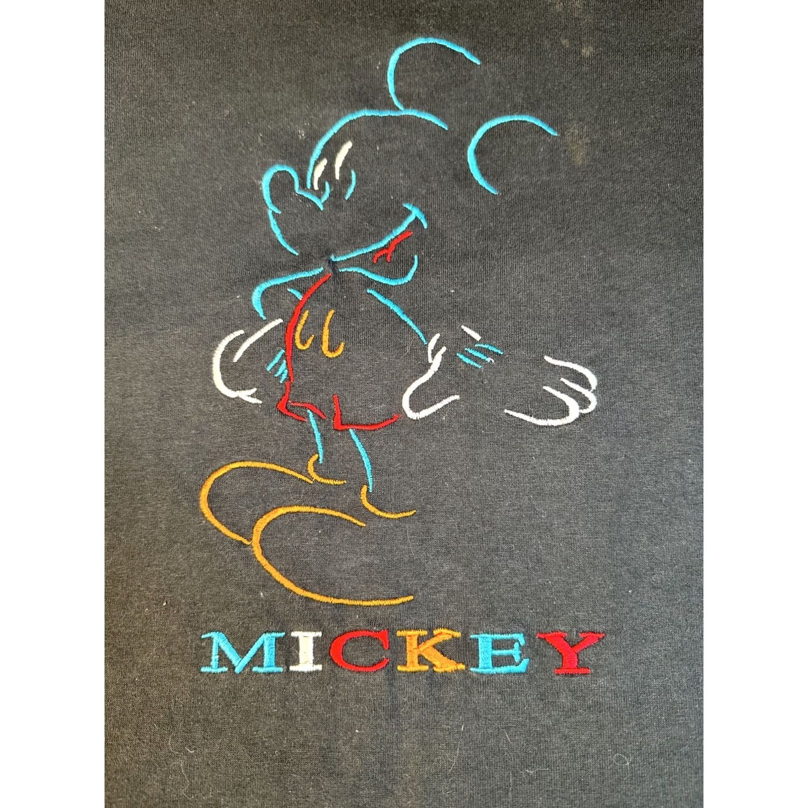 Fruit Of The Loom VINTAGE Fruit of the Loom Mickey Mouse Embroidered Logo T Shirt L Black Cotton Mens Short Sleeve Crew Neck 90s Size US L / EU 52-54 / 3 - 4 Thumbnail