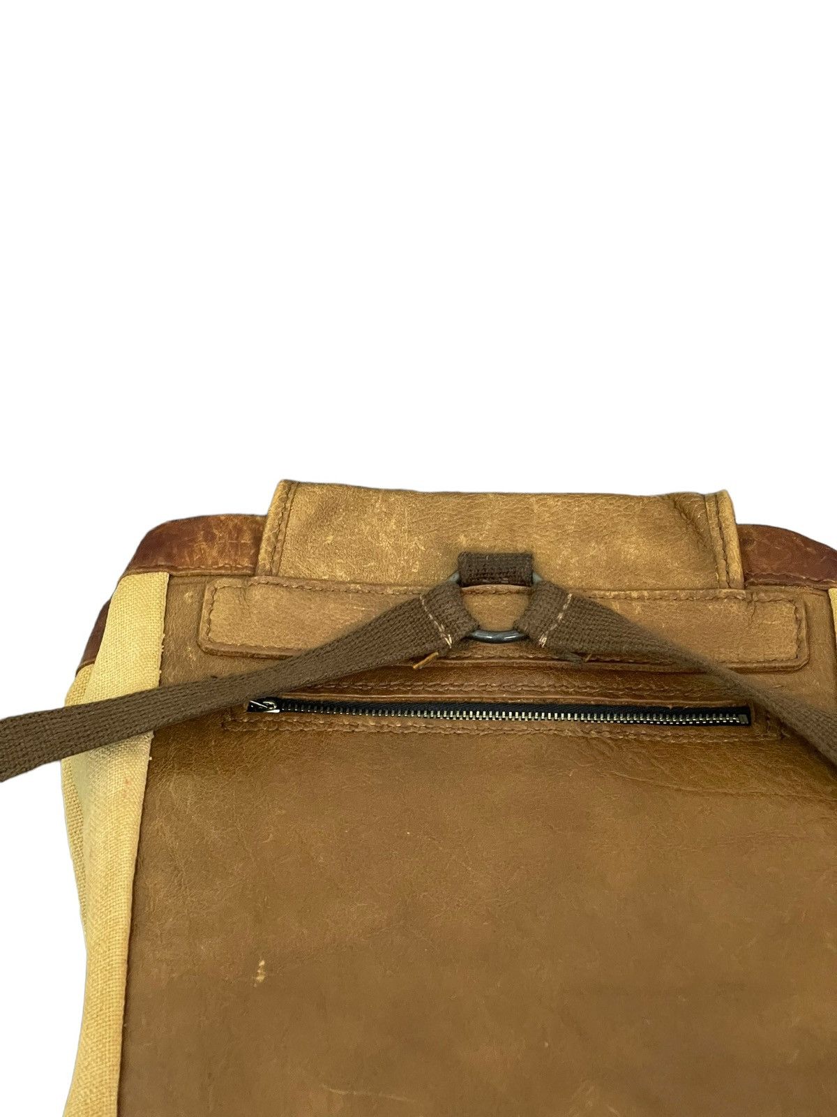 Genuine Leather Leather Linen Backpack Vtg Unknown Japan Bag 2🟩 Size ONE SIZE - 17 Thumbnail