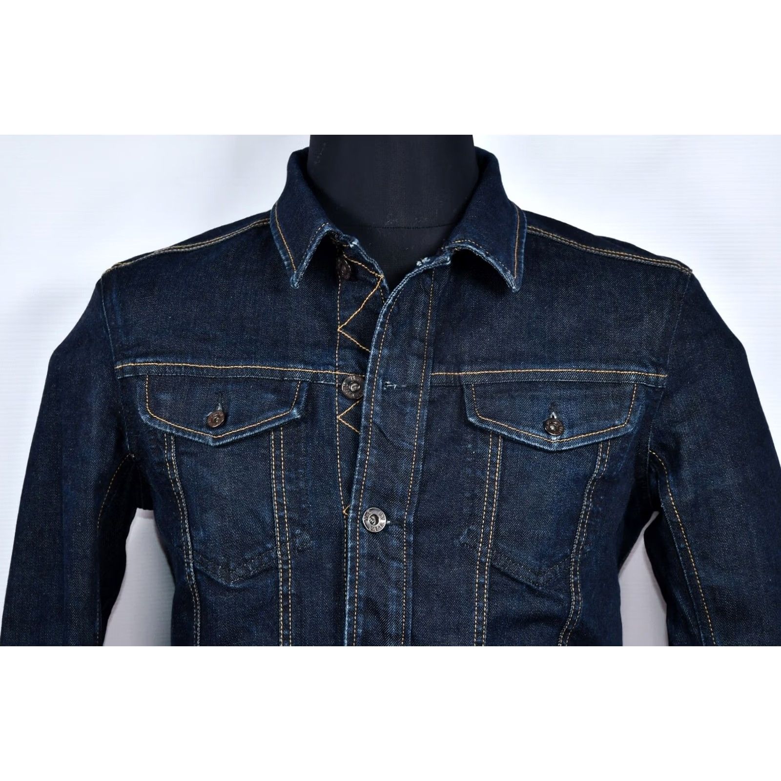 Diesel Diesel JYMPOS Denim Jacket Men L Blue Slim 99% Cotton 1% Elastane Button Closure Casual Jacket Size US L / EU 52-54 / 3 - 4 Thumbnail