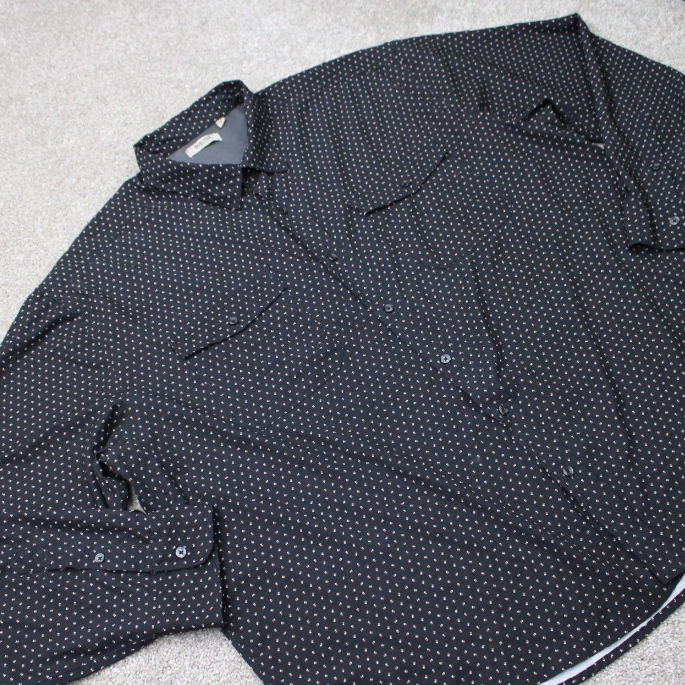 Kenneth Cole Kenneth Cole Shirt Mens 4XL Black Geometric Mobility Woven Stretch L/S Size US XXL / EU 58 / 5 - 5 Thumbnail