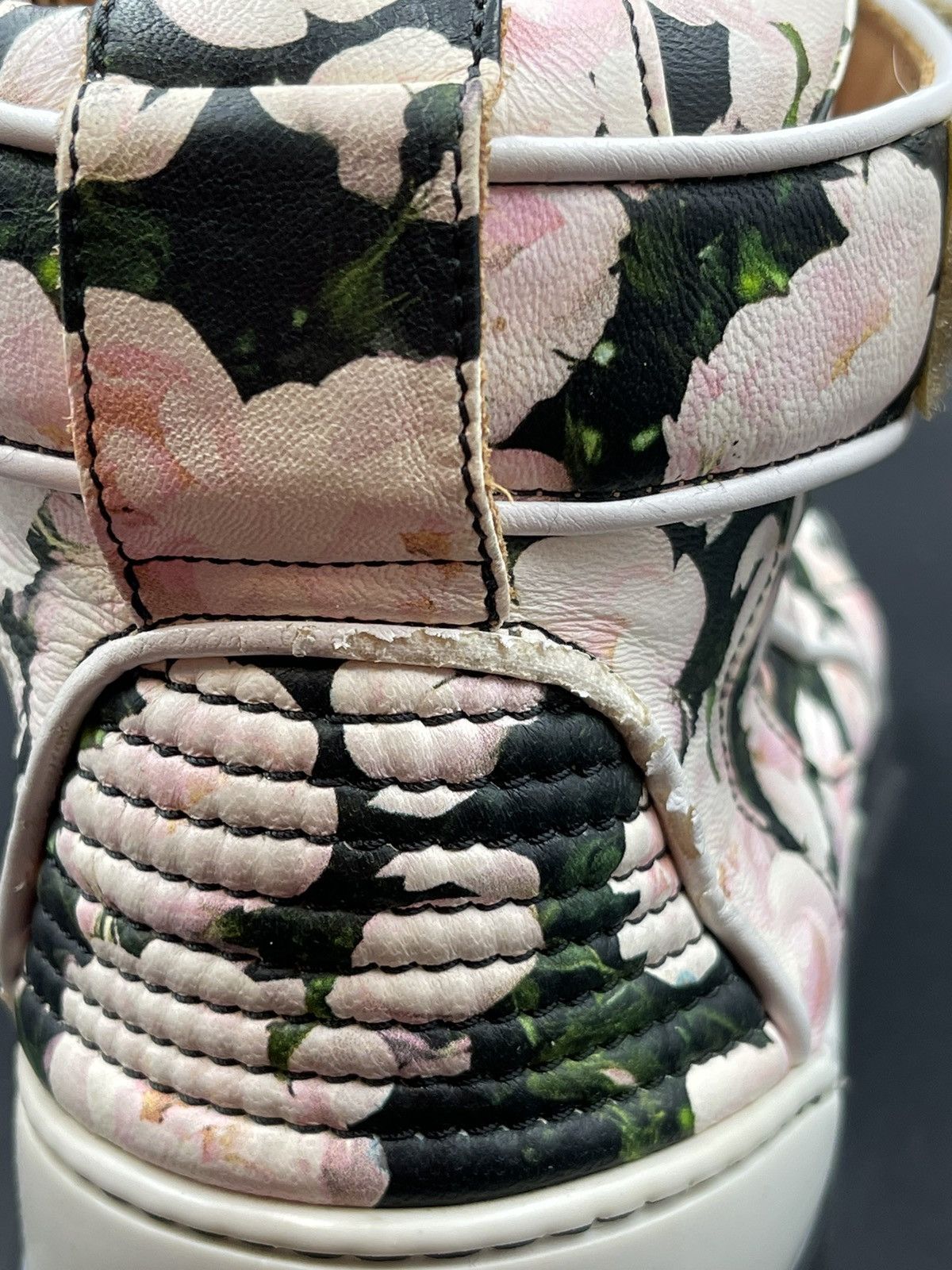Givenchy Givenchy Tyson Floral High Top Sneaker Size US 12 / EU 45 - 13 Thumbnail