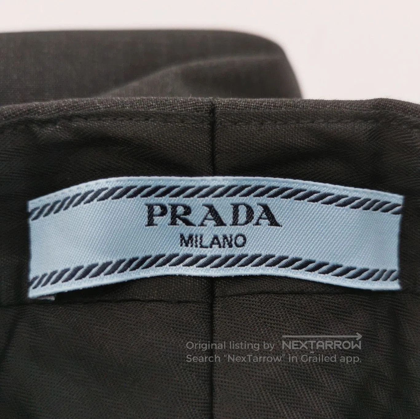 Prada Prada Black Wool Straight. Size 41" - 6 Thumbnail