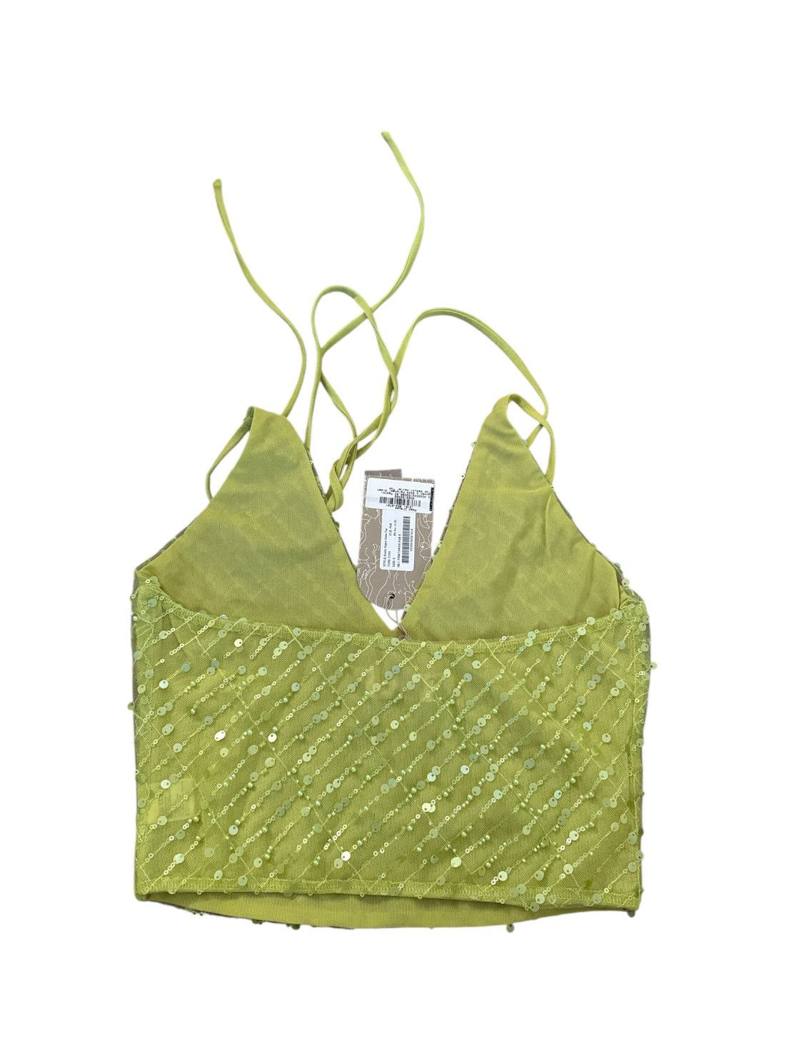 Other Meshki lime green sequin spaghetti strap top Size S / US 4 / IT 40 - 2 Thumbnail