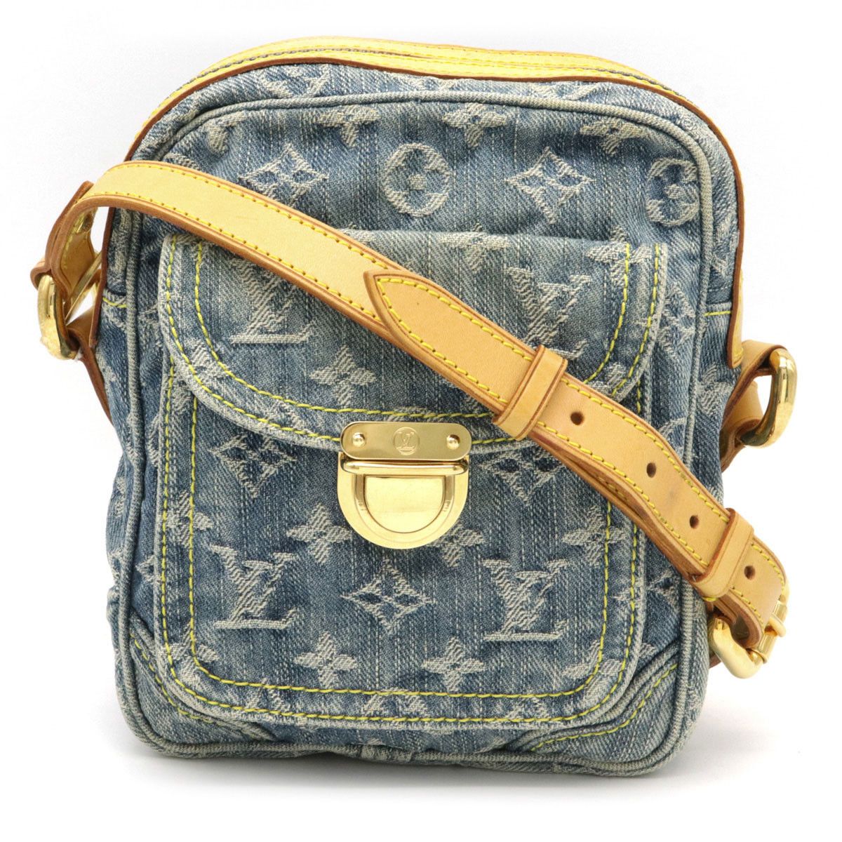 Louis Vuitton Monogram Denim Camera Bag Shoulder Bag Diagonal Blue