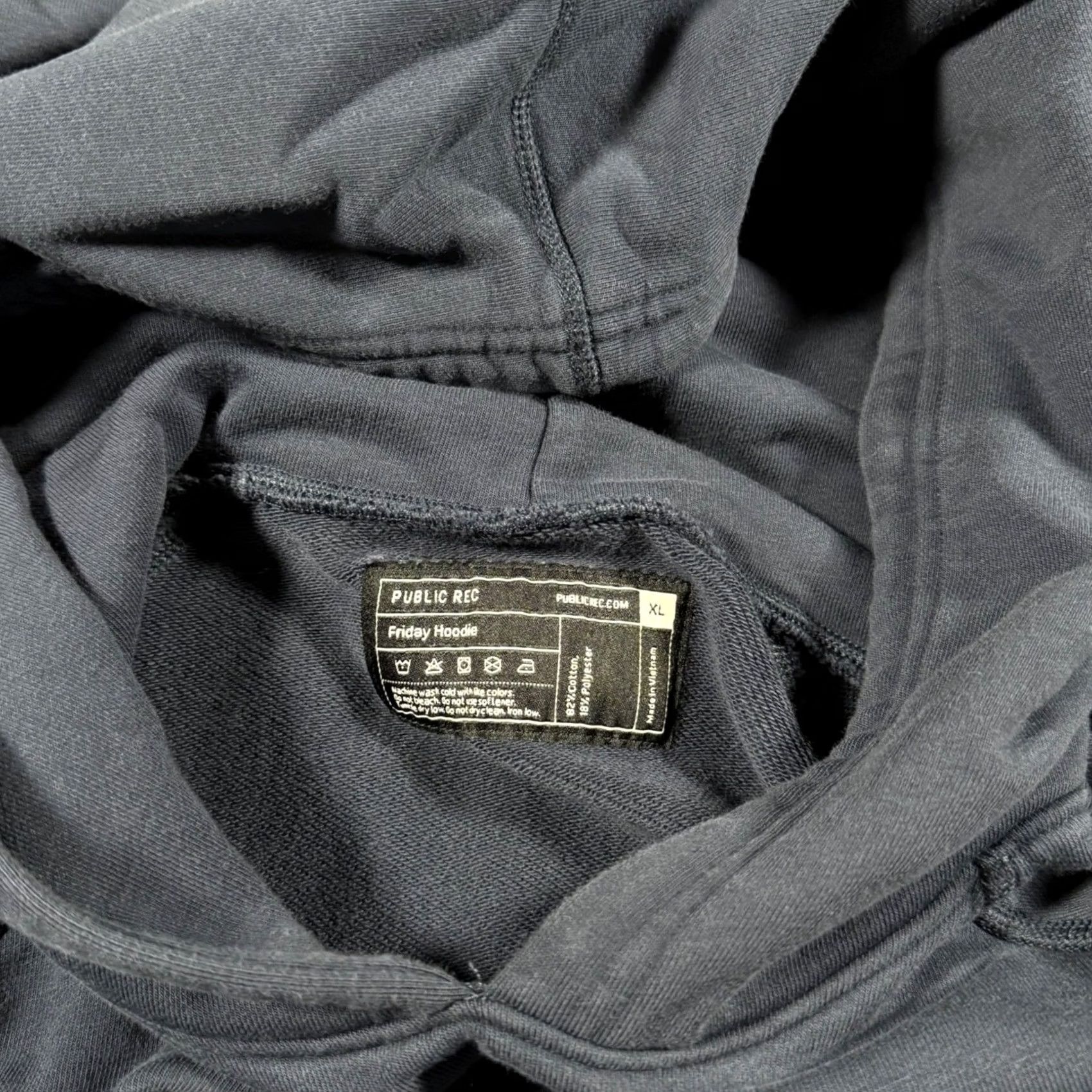 Vintage PUBLIC REC Hoodie Navy Blue Zip Pocket Stretch Size XL Size US XL / EU 56 / 4 - 4 Thumbnail