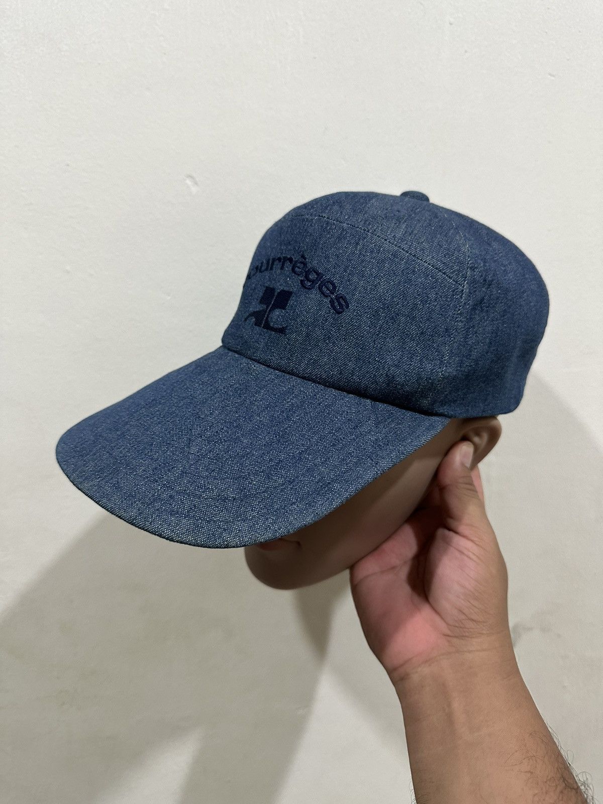 Courreges VTG Couragges Homme Denim Style Hat Size ONE SIZE - 3 Thumbnail