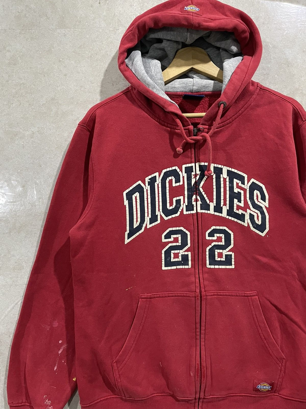 Dickies × Vintage Vintage Y2K Dickies Distress Zip Hoodie Size US M / EU 48-50 / 2 - 2 Thumbnail