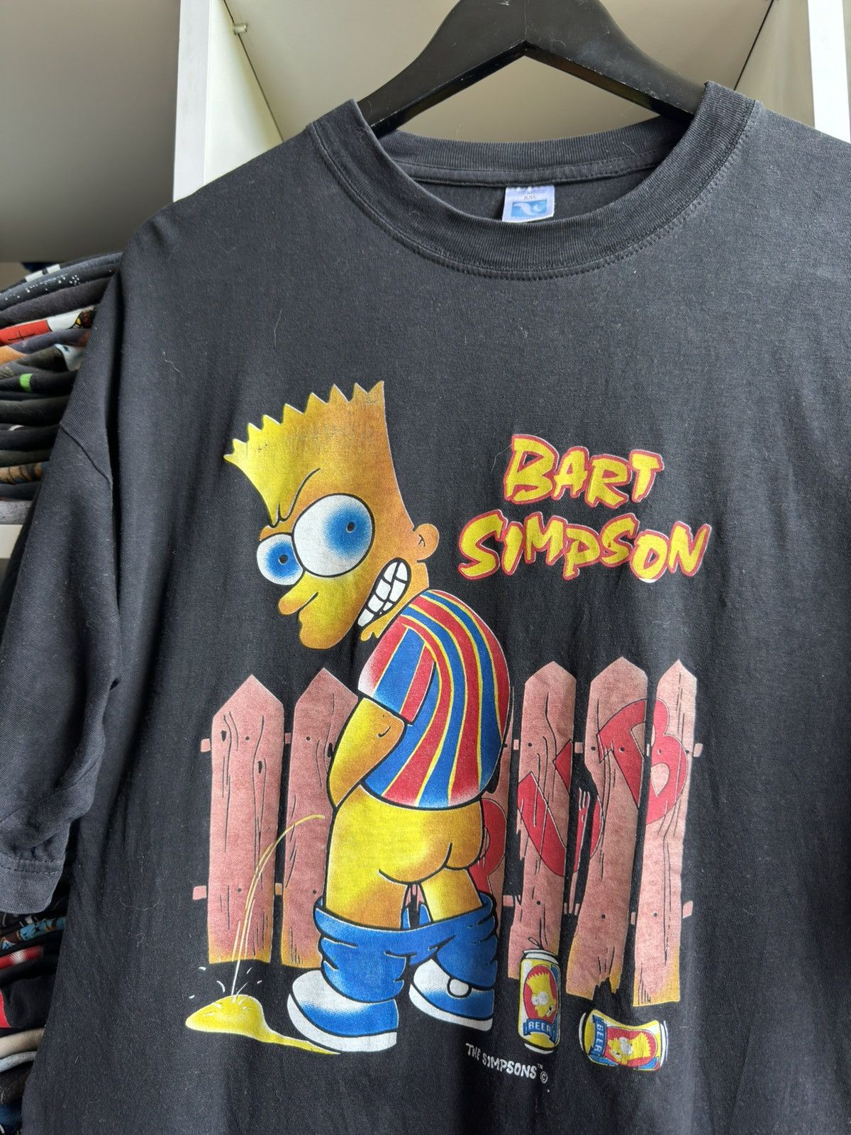 The Simpsons × Vintage Vintage 90s The Simpsons Bart Peeing Graphic Tee Size US L / EU 52-54 / 3 - 5 Thumbnail
