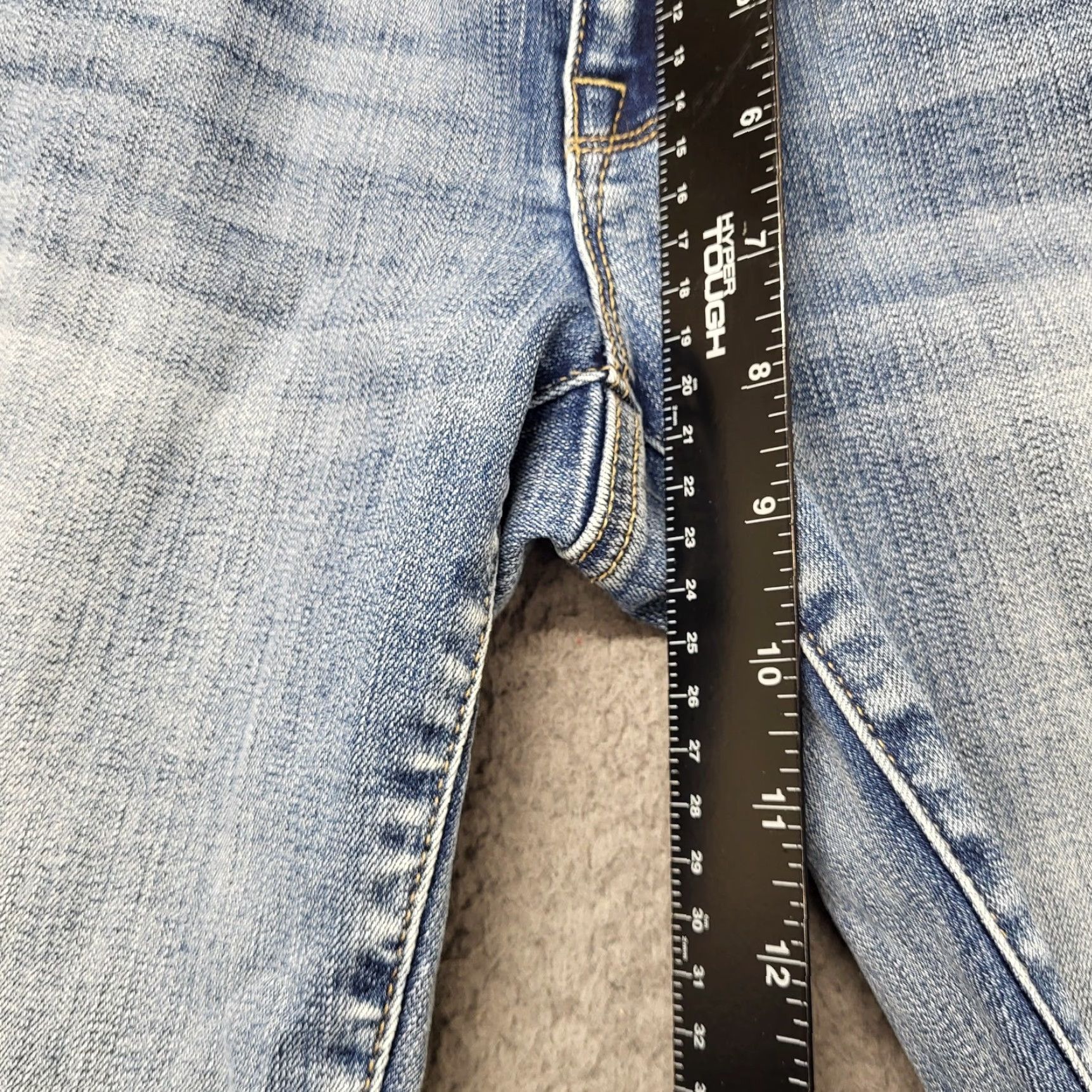 Vintage Maurices Womens Small XShort Skinny Denim Jeans Bold Stitching Whiskered 5-Pocket Blue Denim Jeans Regular Fit Womens Size 28" / US 6 / IT 42 - 5 Thumbnail