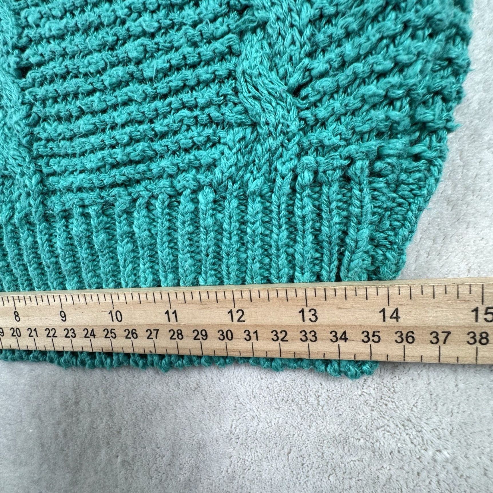 Liz Claiborne VINTAGE Liz Claiborne Women’s Sweater Short Sleeve Crew Neck Blue Open-Knit Pullover 80s 90s Retro Size S / US 4 / IT 40 - 7 Thumbnail